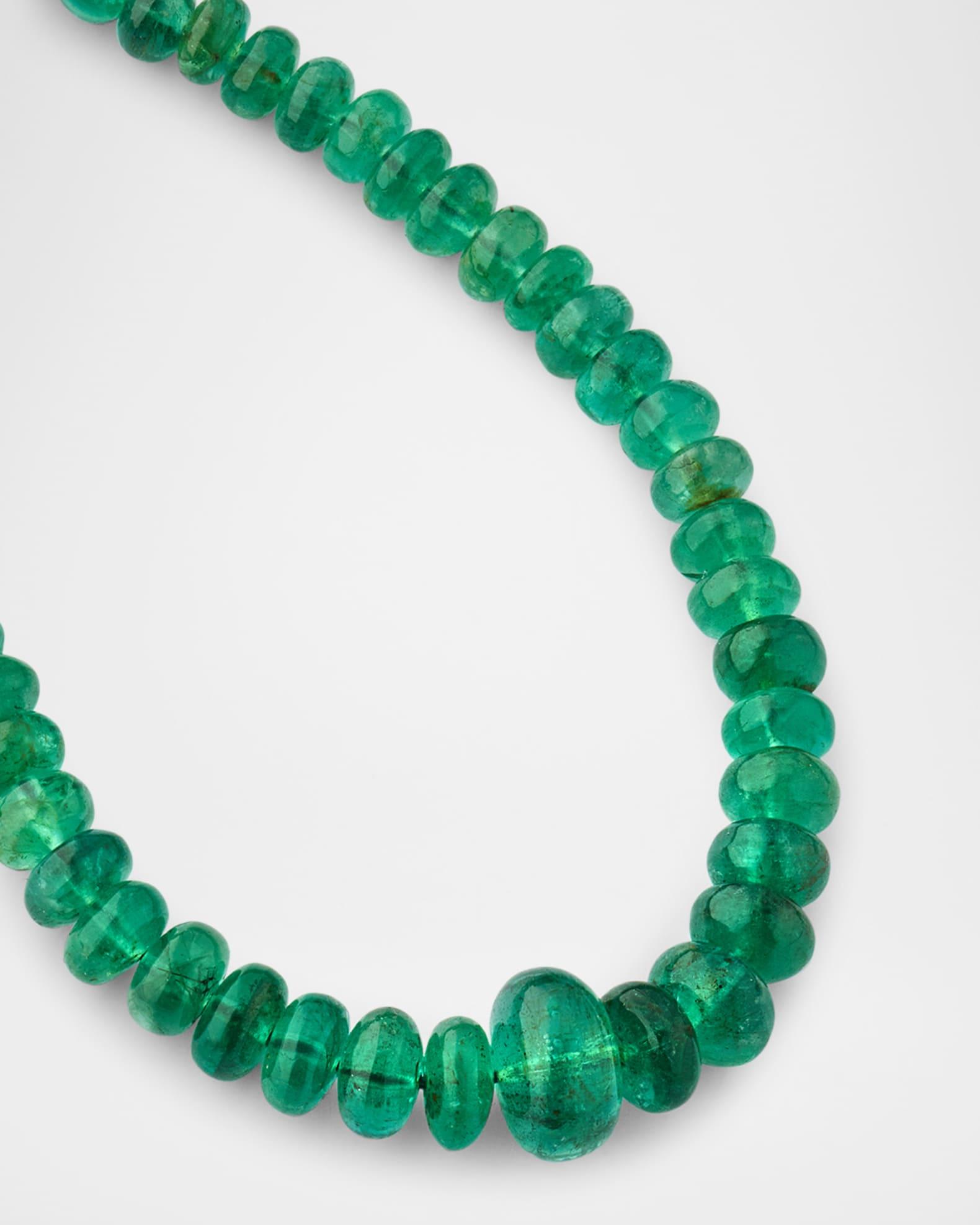 Rich Emerald Bead Necklace Product Image