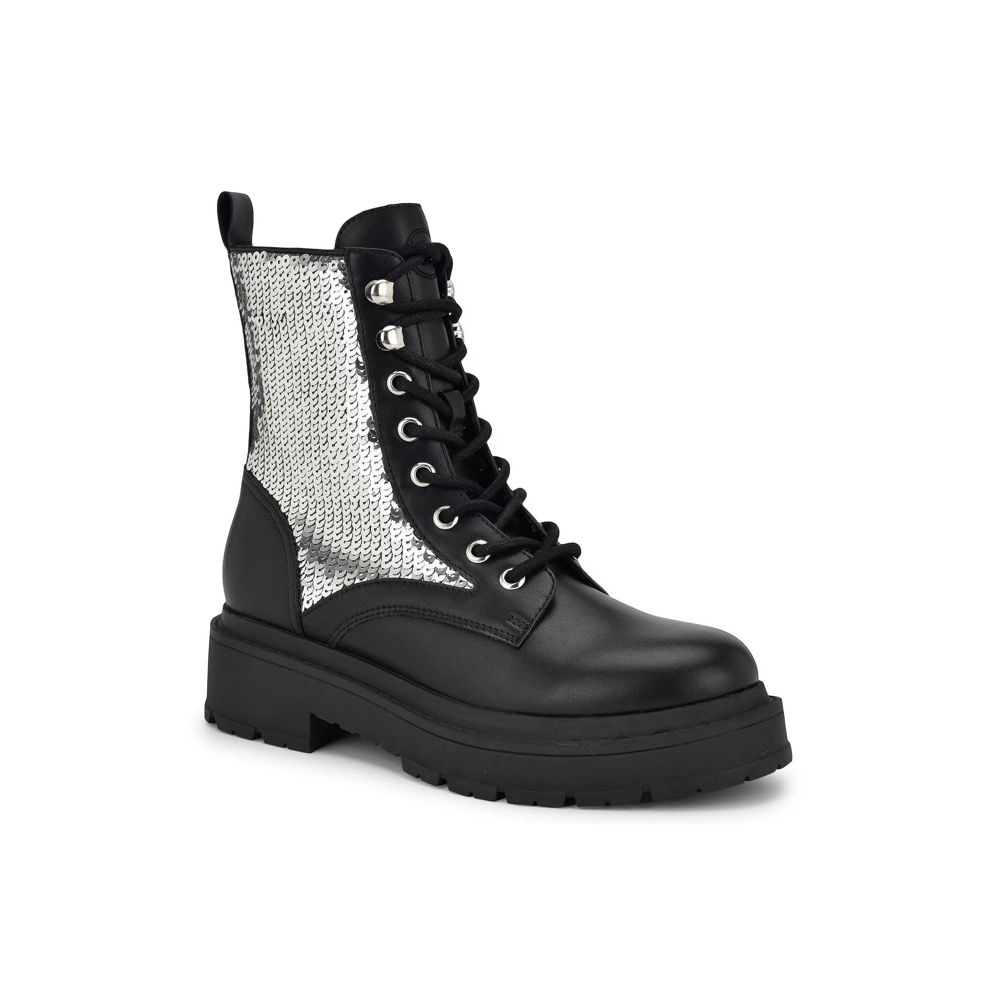 Nine West Hediy Round Toe Lace-Up Womens Ankle Boots Product Image