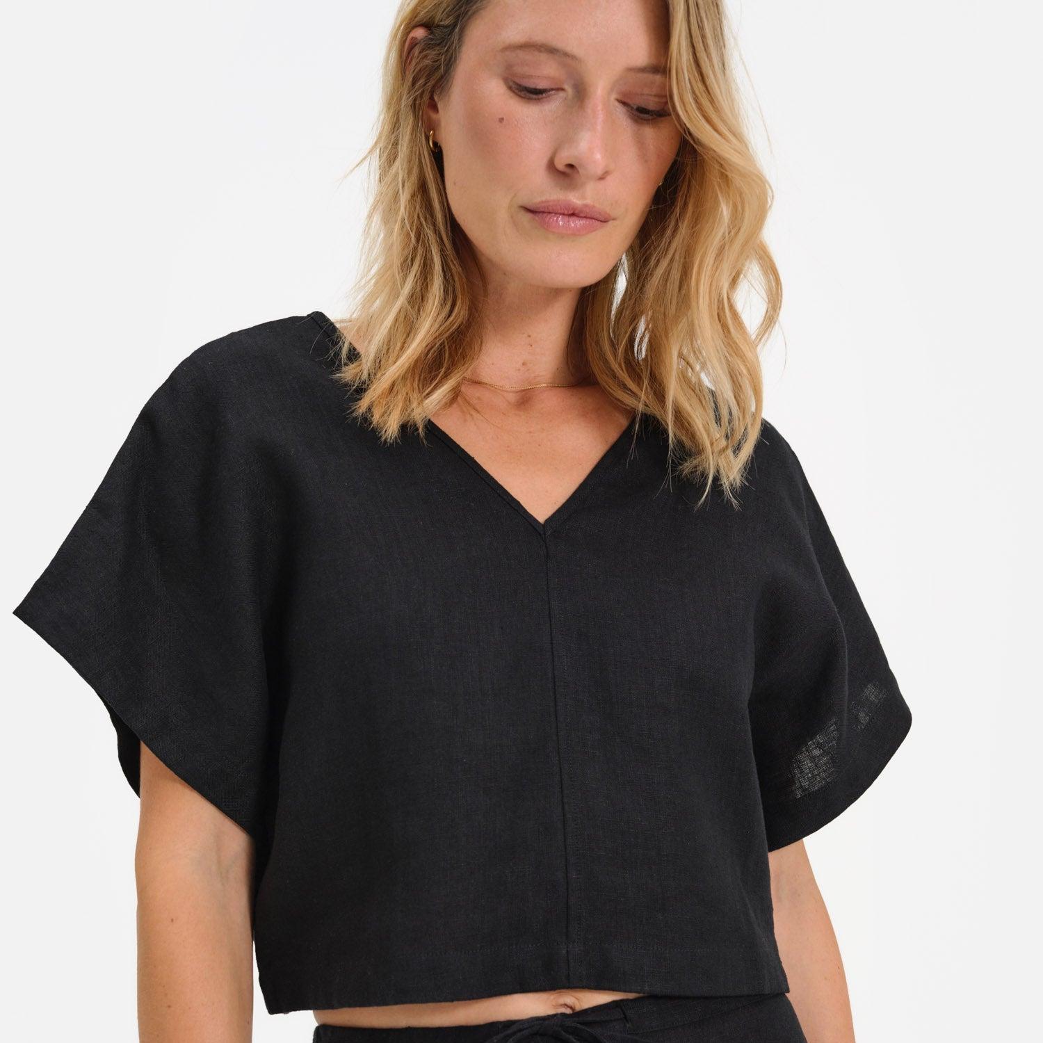 Organic Linen Midi Skirt Female Product Image