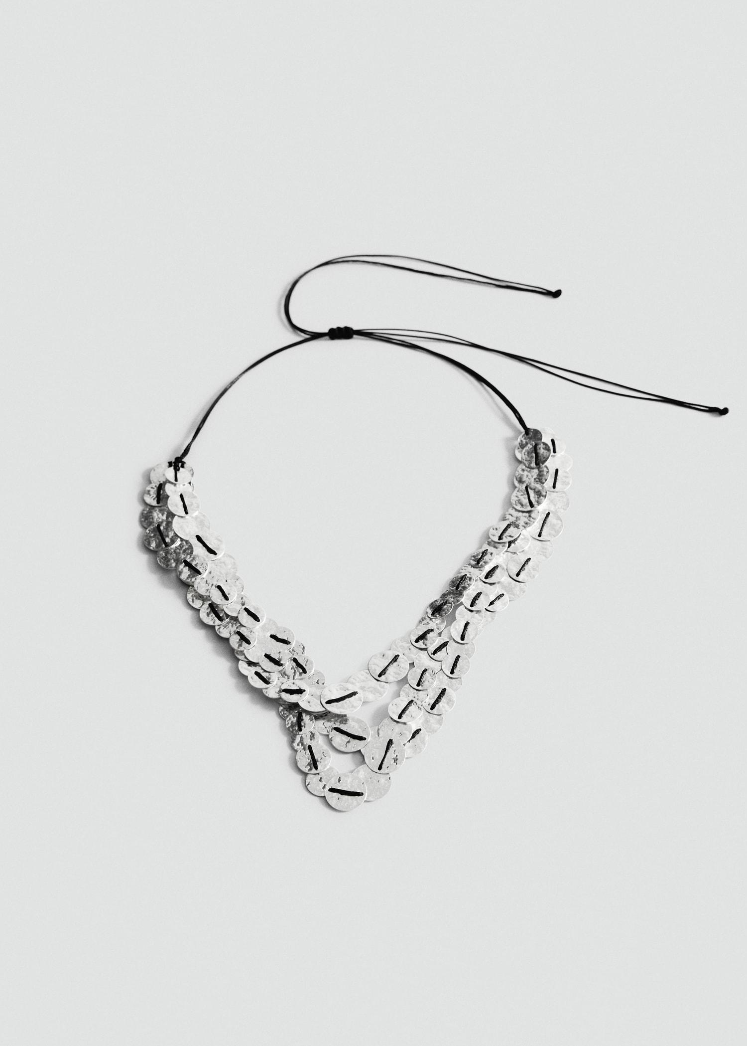 Multiple iron bead necklace - Women | MANGO USA Product Image