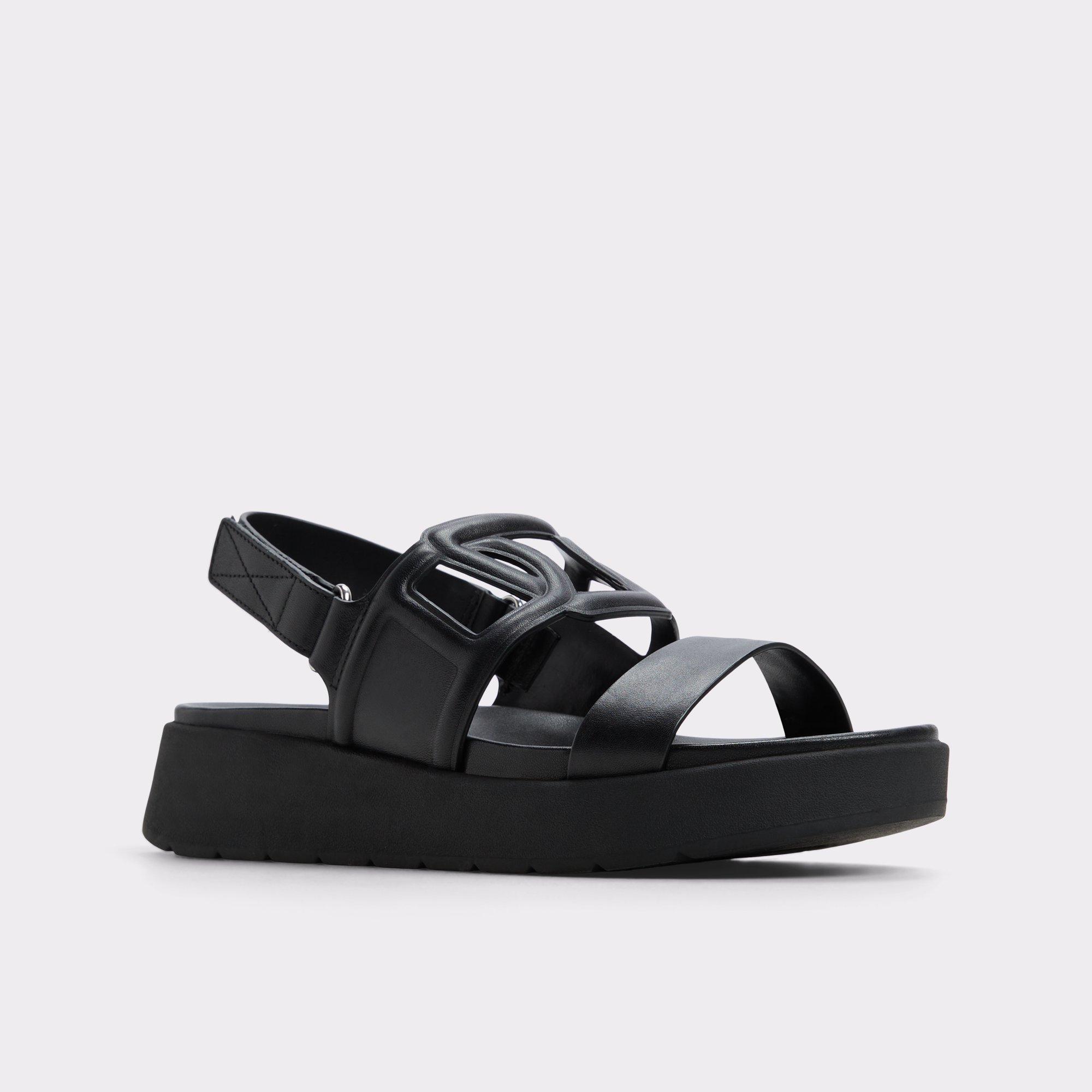 Onuvia Black Women's Footbed sandals | ALDO US Product Image