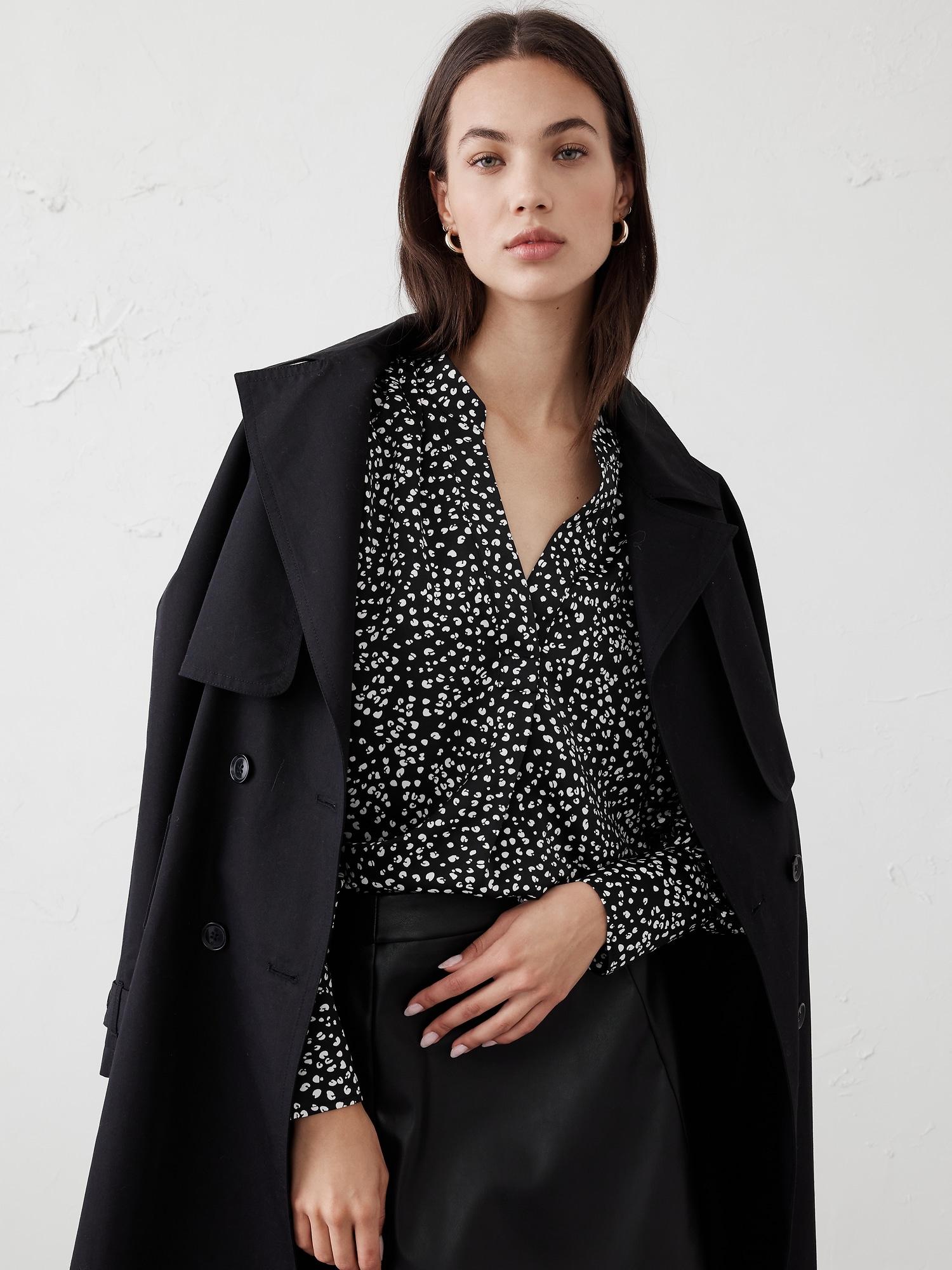 Crepe Volume-Sleeve Blouse Product Image