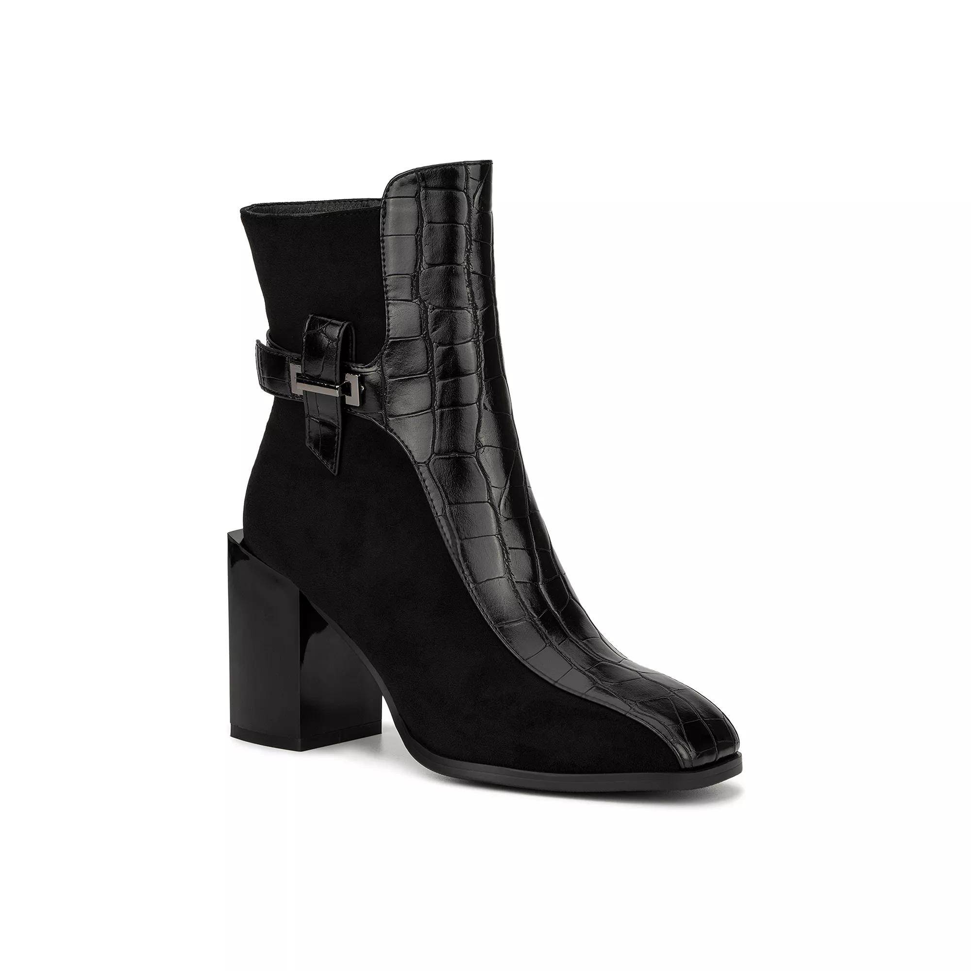 Torgeis Fontaine Women's Block Heel Ankle Boots, Size: 11, Black Product Image