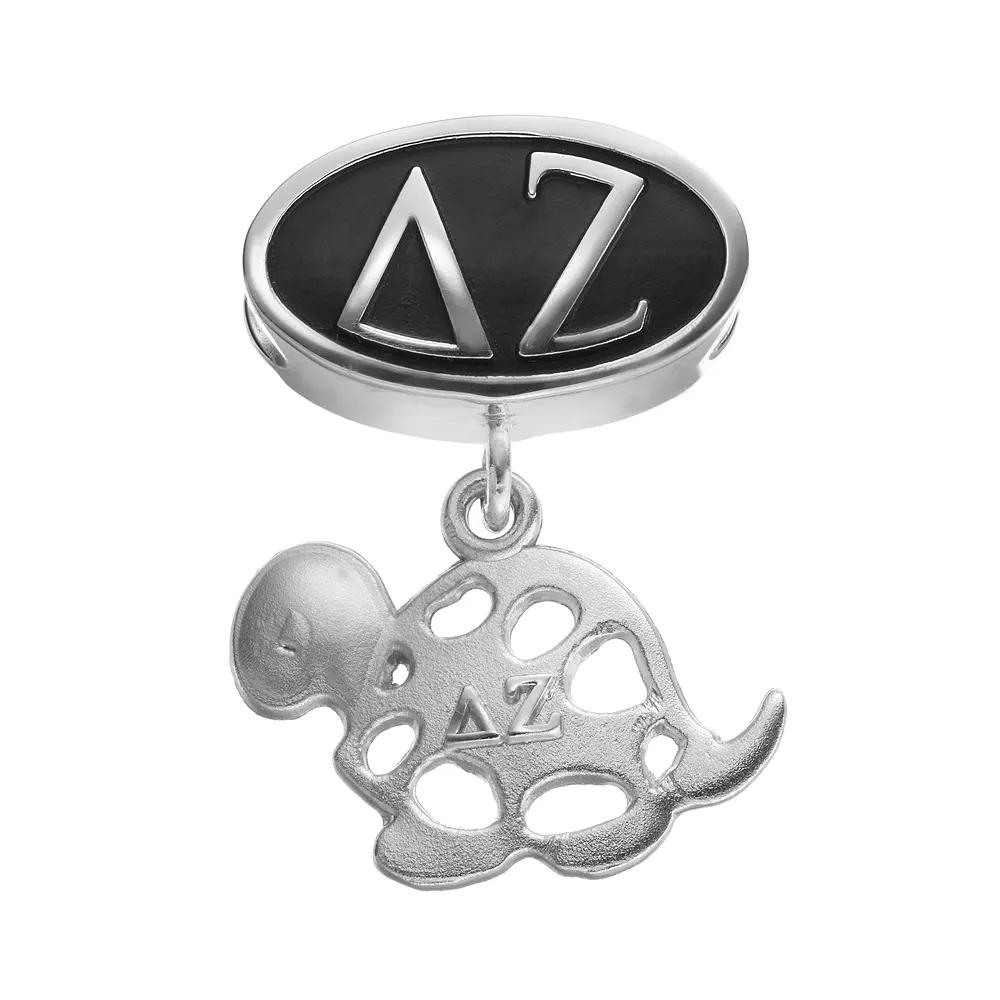 LogoArt Delta Zeta Sterling Silver Sorority Symbol Charm, Women's, Grey Product Image