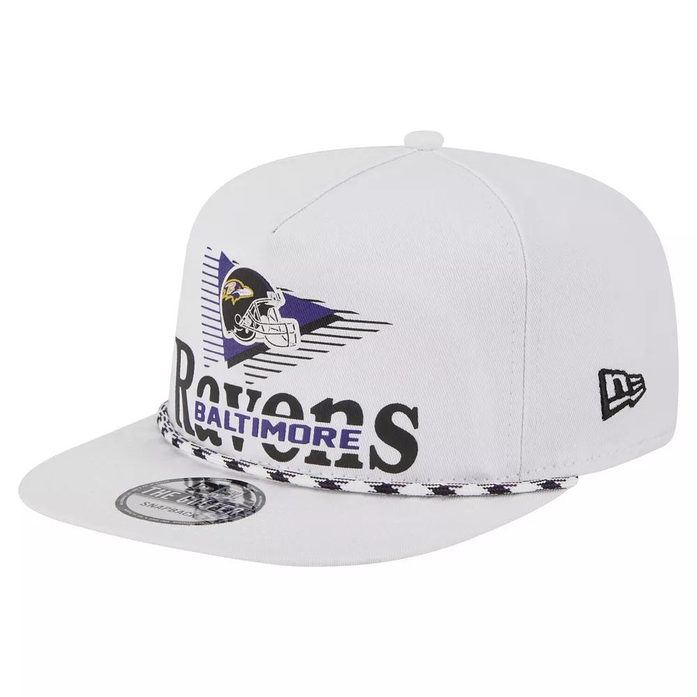 Men's New Era White Baltimore Ravens Collide Golfer Snapback Hat Product Image