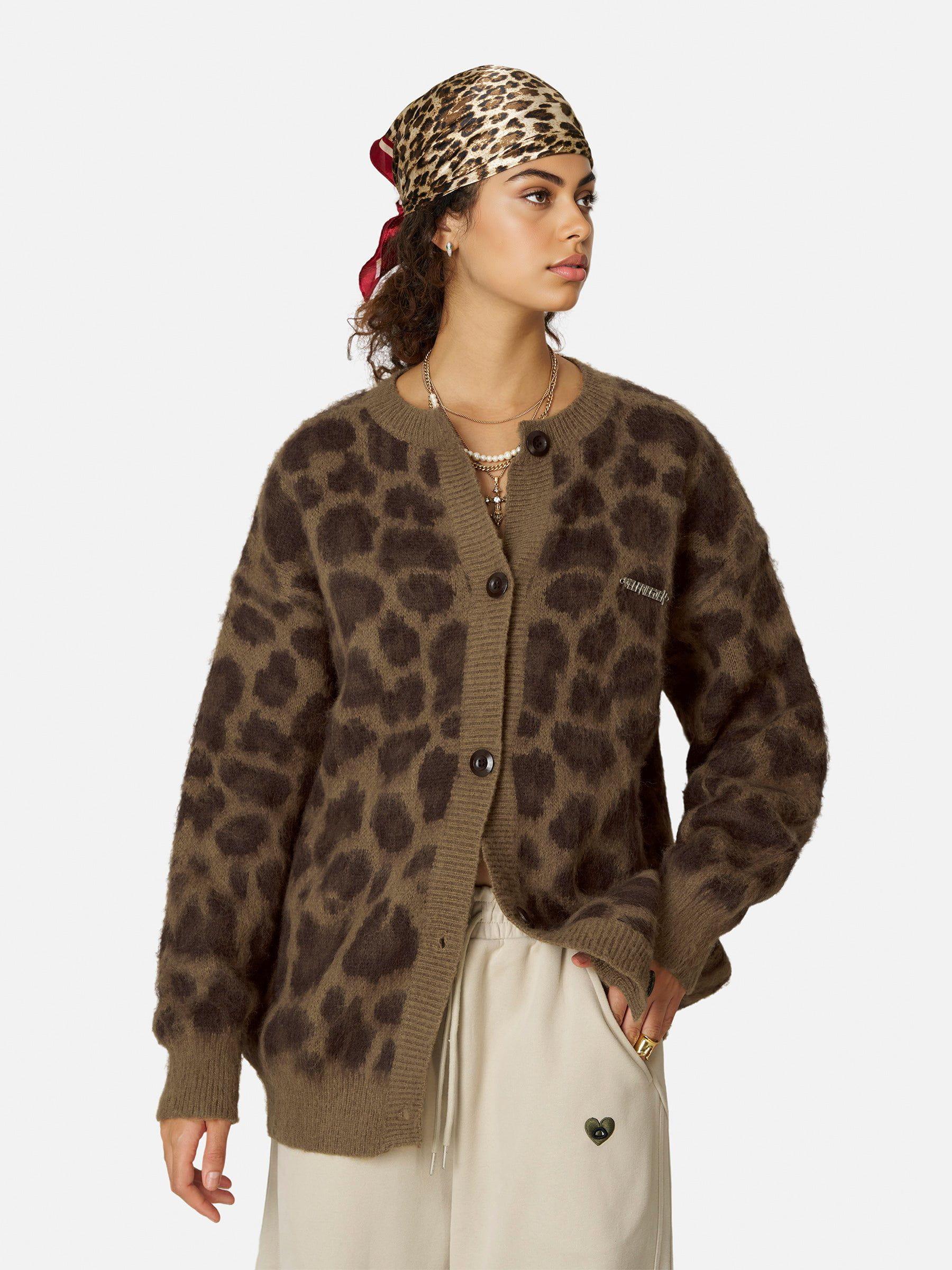 Aelfric Eden Leopard Graphic Cardigan Product Image