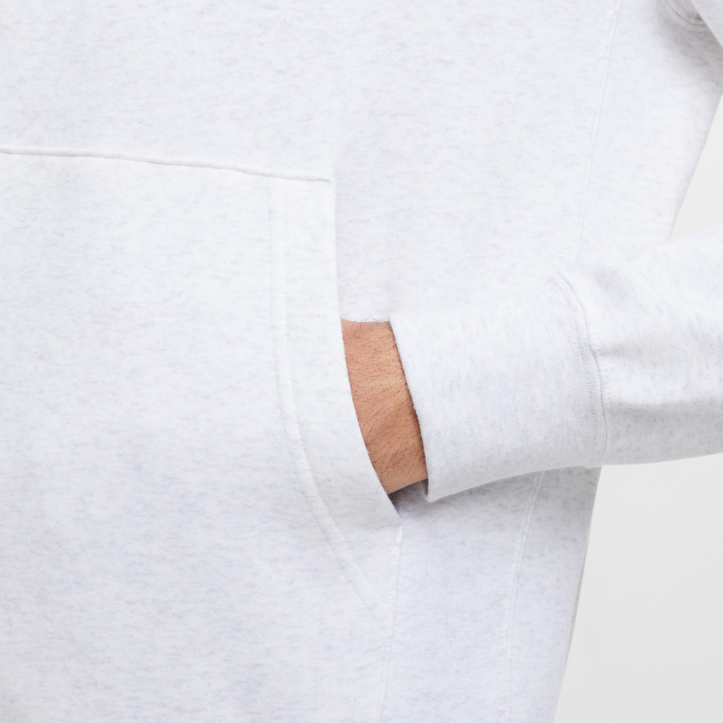 Nike Mens Nike NSW Club Pullover Hoodie BB SEGA - Mens Birch Heather/Red Product Image