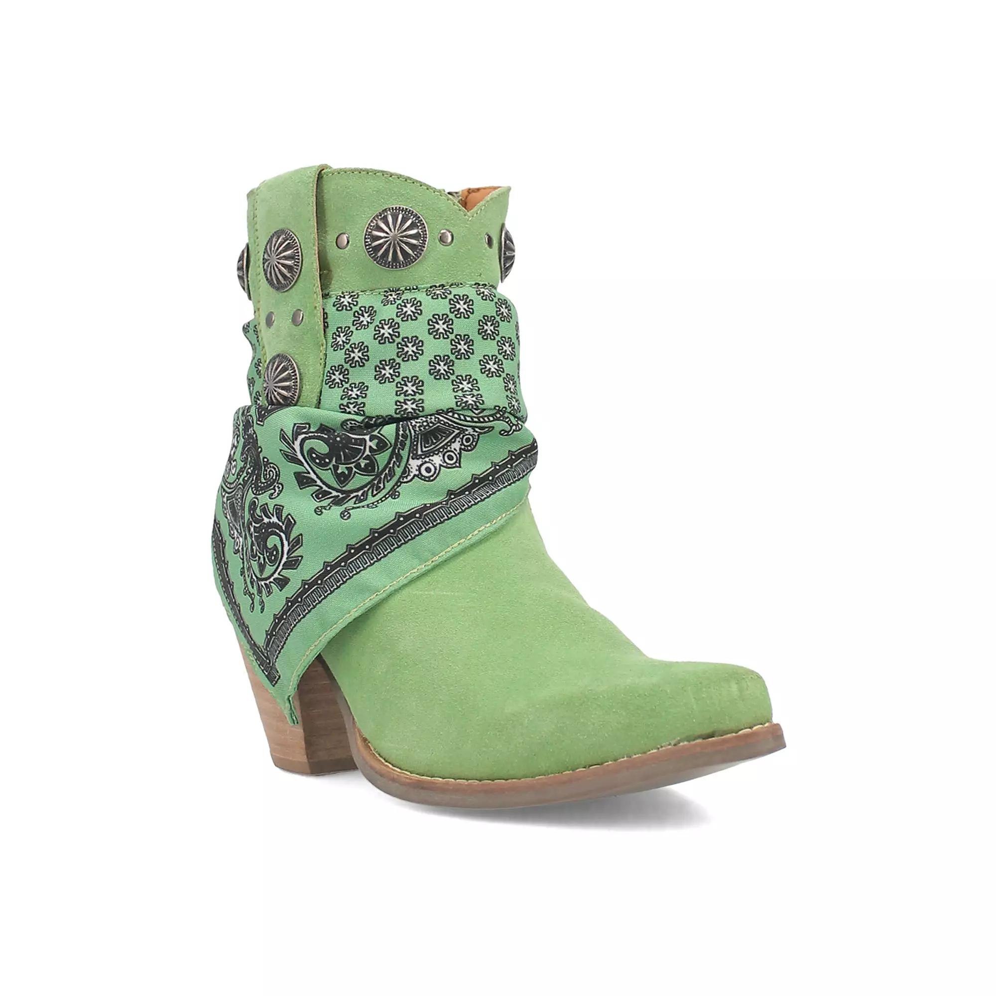 Women's Dingo Bandida Leather Western Ankle Boots,  Product Image