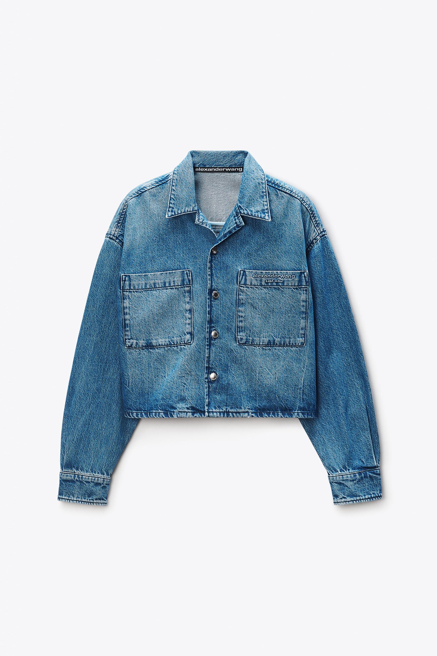 Cropped Long Sleeve Shirt Product Image