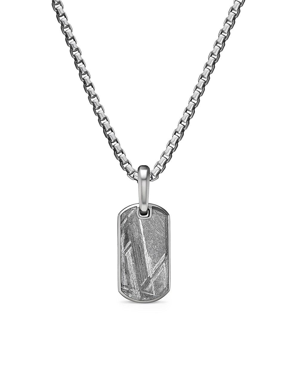 Mens Chevron Tag in Sterling Silver Product Image