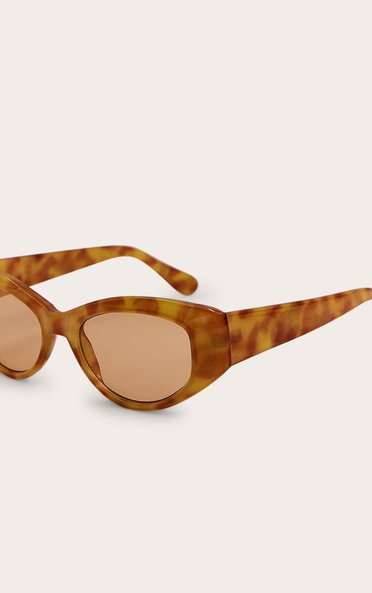 Honey Tortoiseshell Rounded Cat Eye Sunglasses Product Image