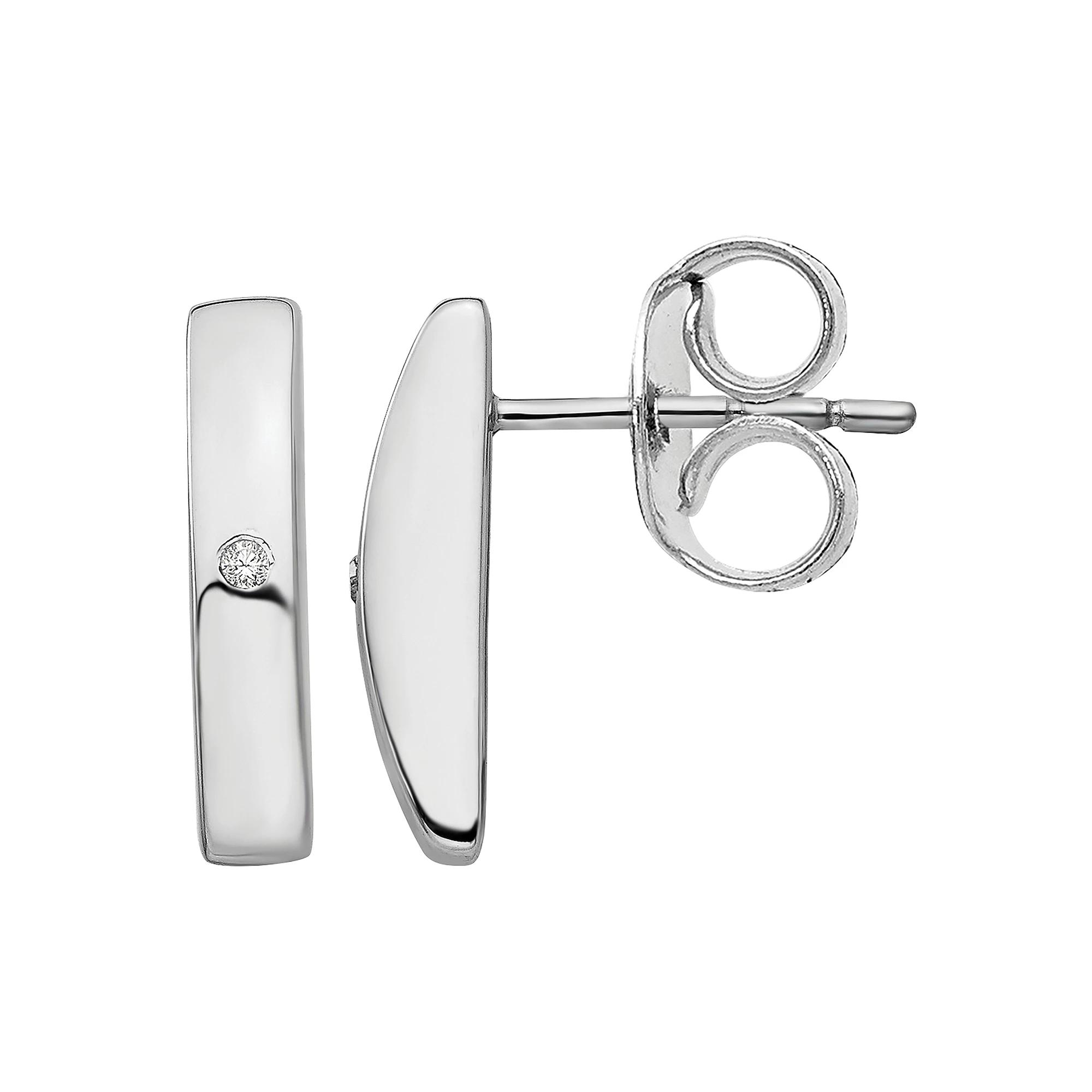 White Ice Sterling Silver Diamond Accent Earrings, Women's Product Image