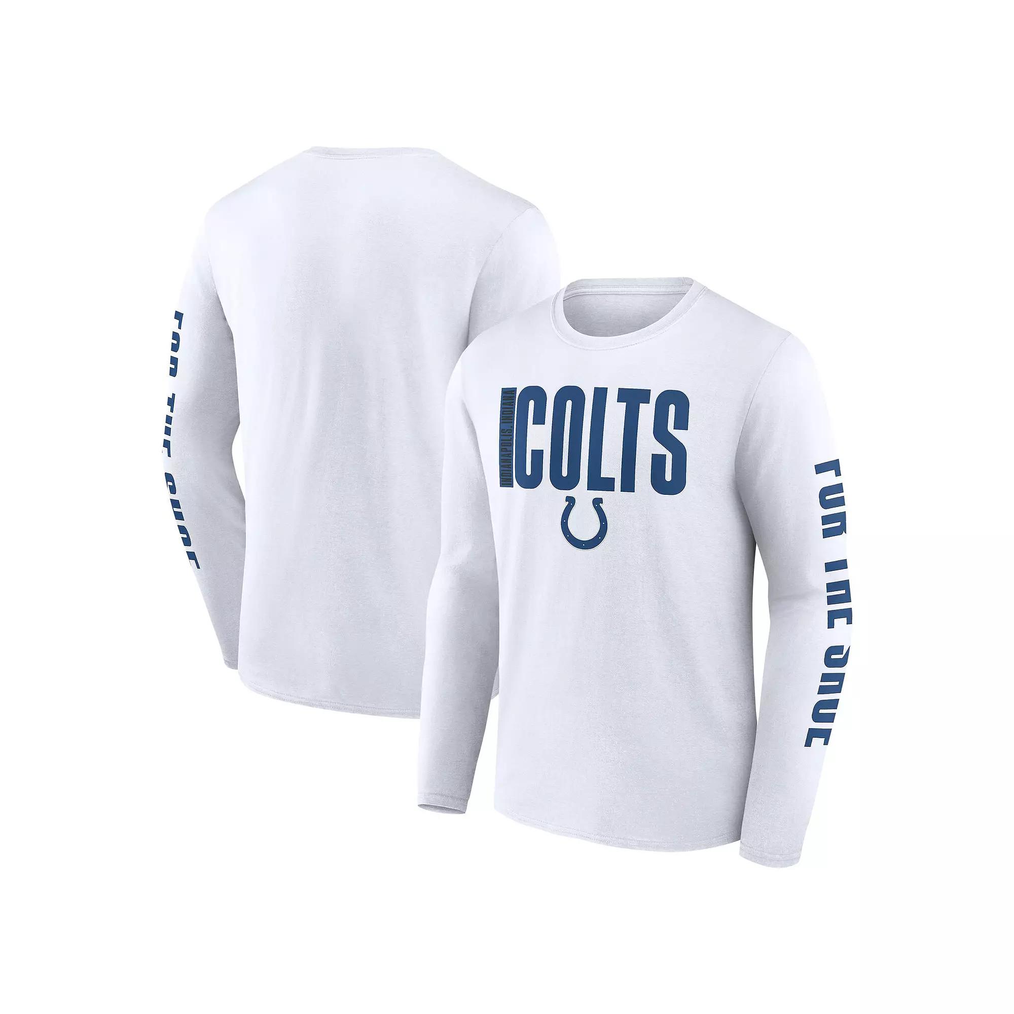 Men's Fanatics White Indianapolis Colts Vision Long Sleeve T-Shirt, Size: 3XL Product Image