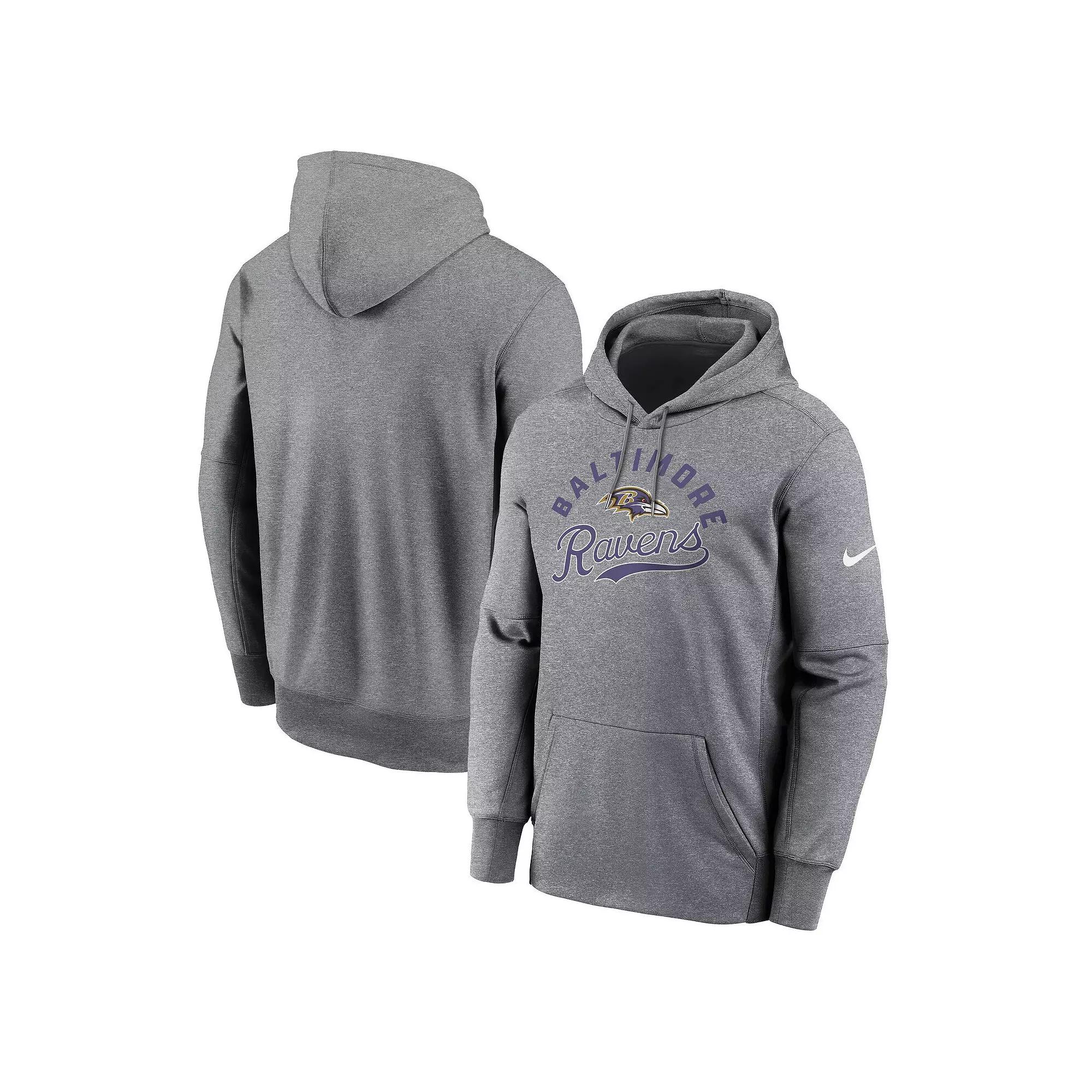 Men's Nike Heather Gray Cleveland Browns Performance Fleece Pullover Hoodie,  Product Image