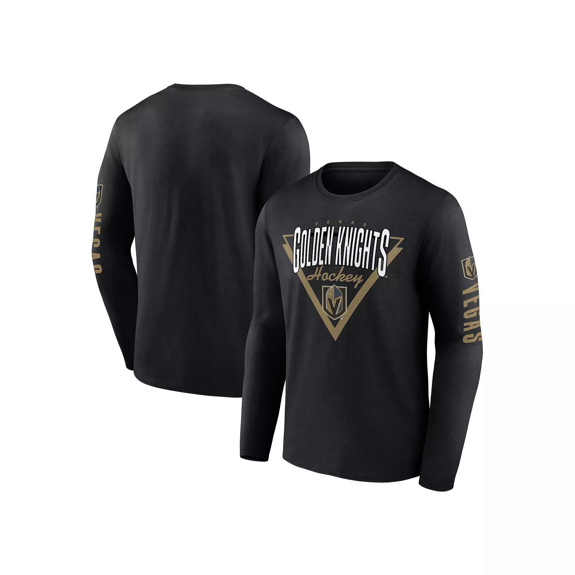 Men's Fanatics Black Vegas Golden Knights Headline Long Sleeve T-Shirt,  Product Image