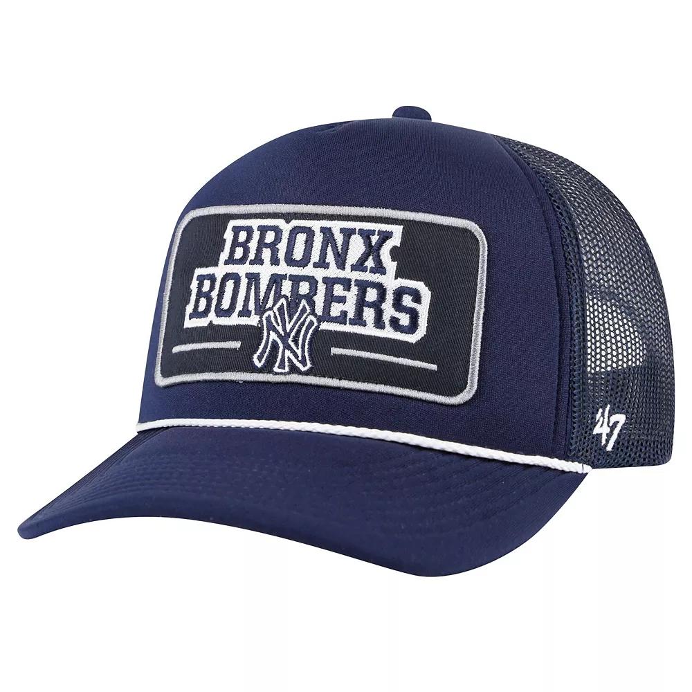Mens 47 New York Yankees Local Patch Foam Front Trucker Adjustable Hat, Blue Product Image
