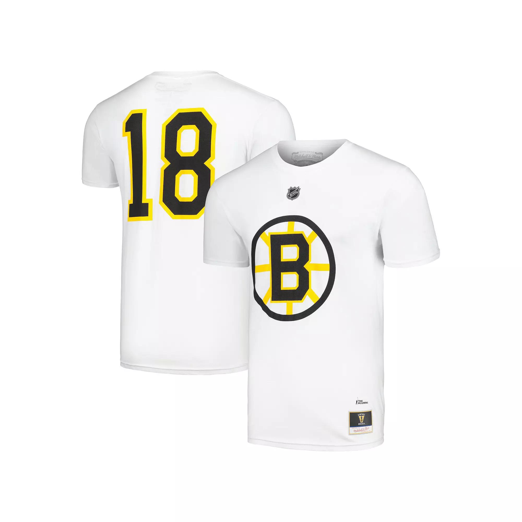 Men's Mitchell & Ness Willie O'Ree White Boston Bruins Name & Number T-Shirt,  Product Image