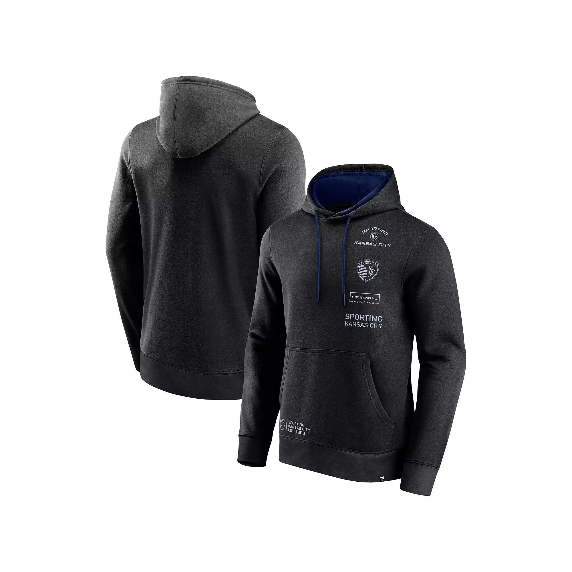 Men's Fanatics Branded Black Sporting Kansas City Halftime Pullover Hoodie,  Product Image