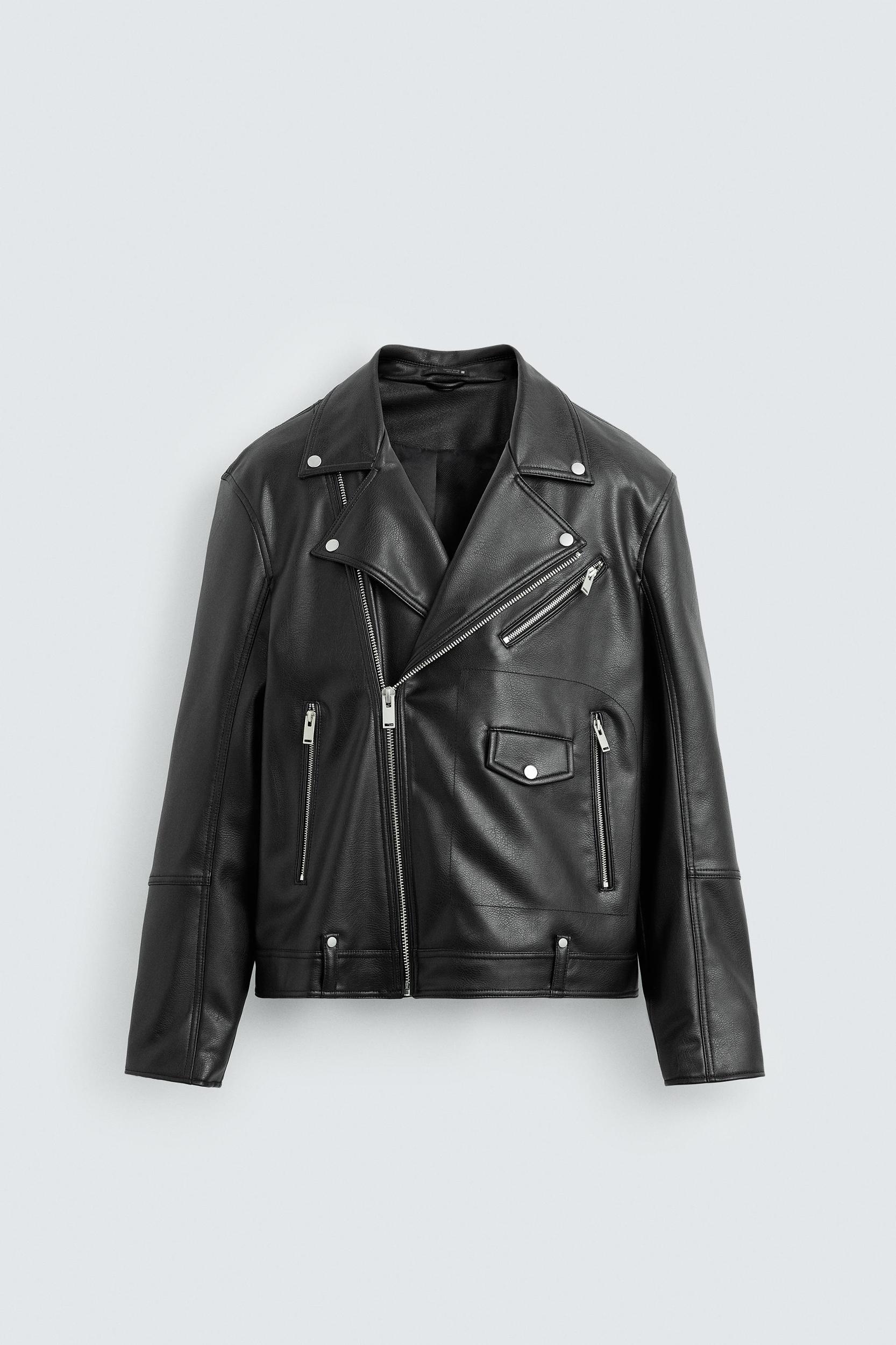 FAUX LEATHER BIKER JACKET Product Image