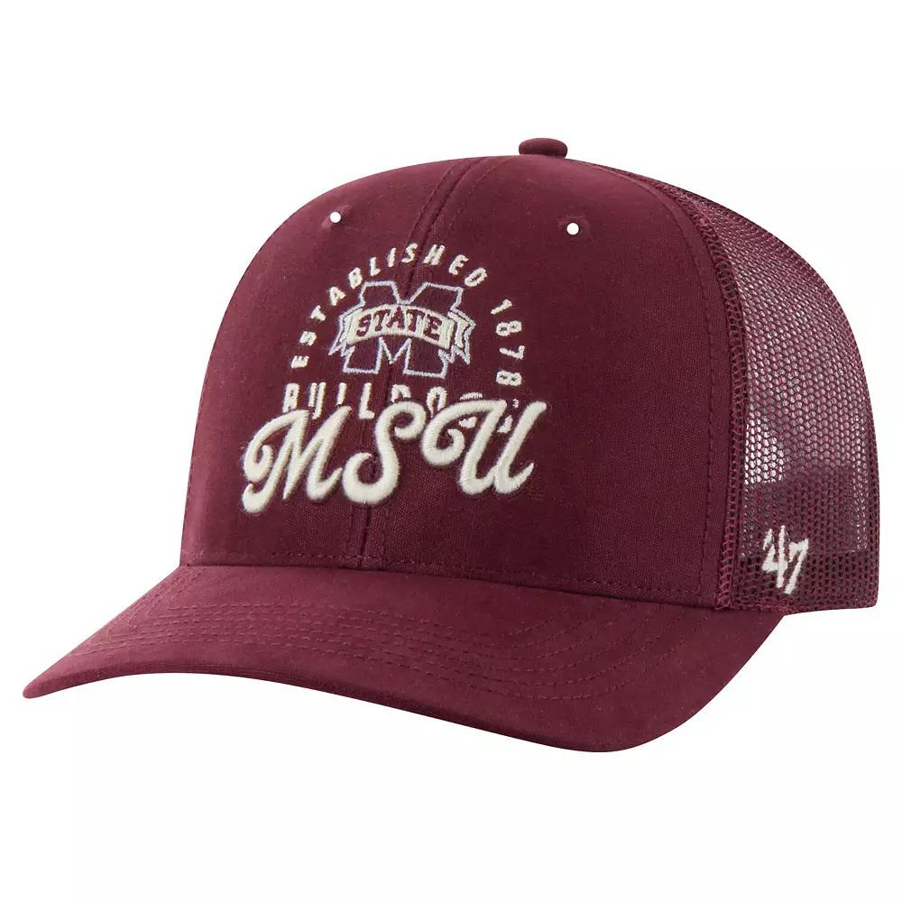 Men's '47 Maroon Mississippi State Bulldogs Pitstop Trucker Adjustable Hat, Mst Red Product Image