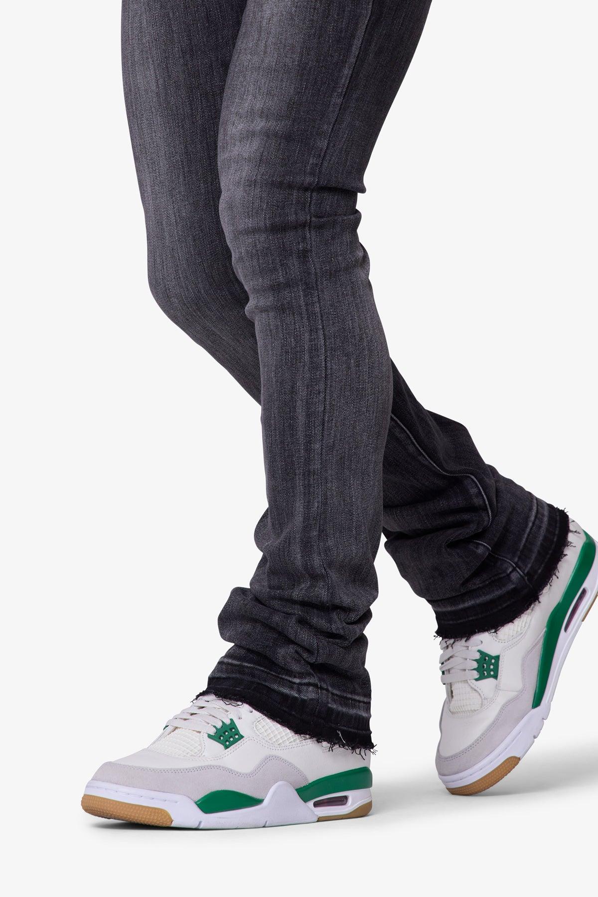 X514 Skinny Stacked Denim - Washed Black Product Image