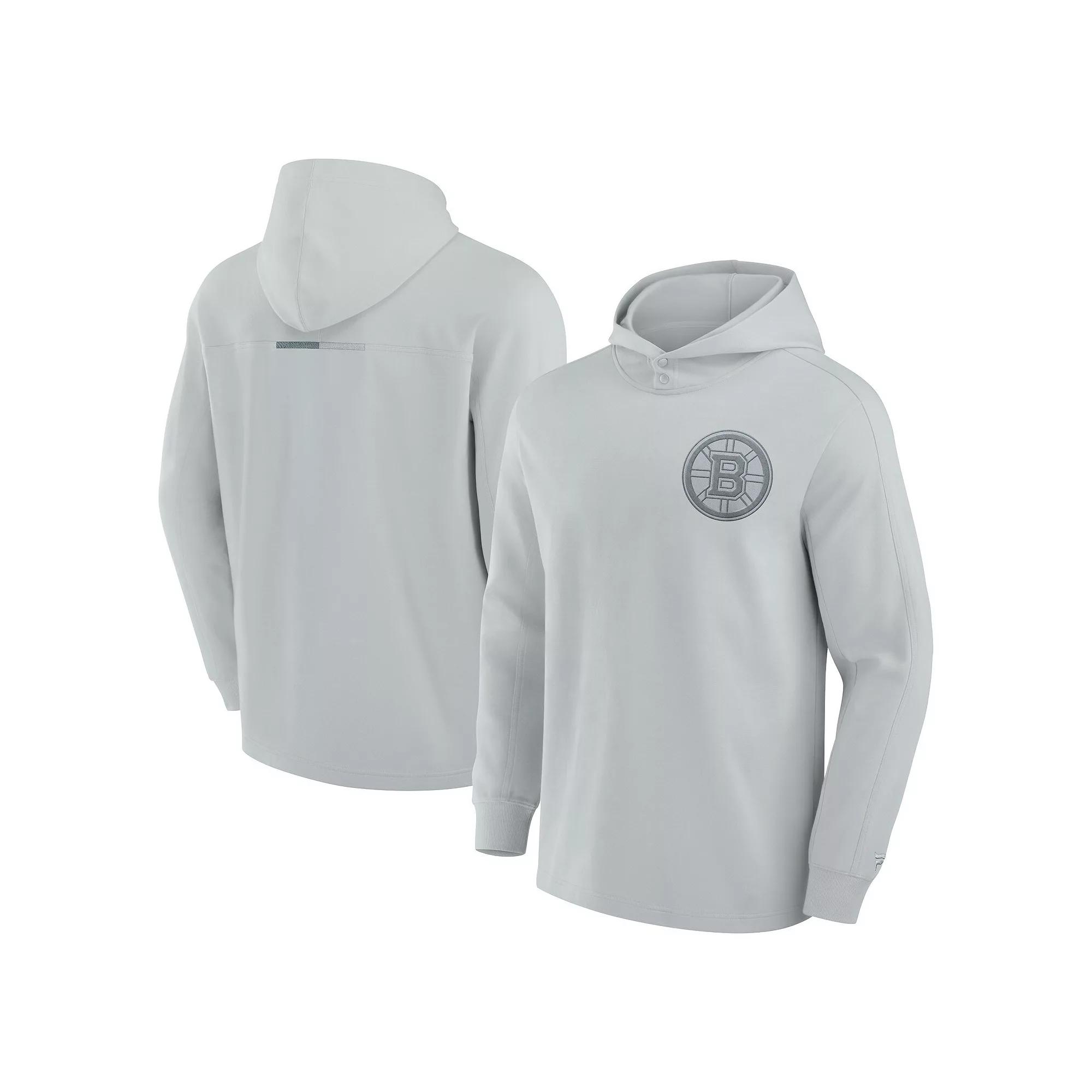Men's Fanatics Signature Gray Boston Bruins Elements Lightweight Tri-Blend Fleece Hoodie, Adult Unisex,  Product Image