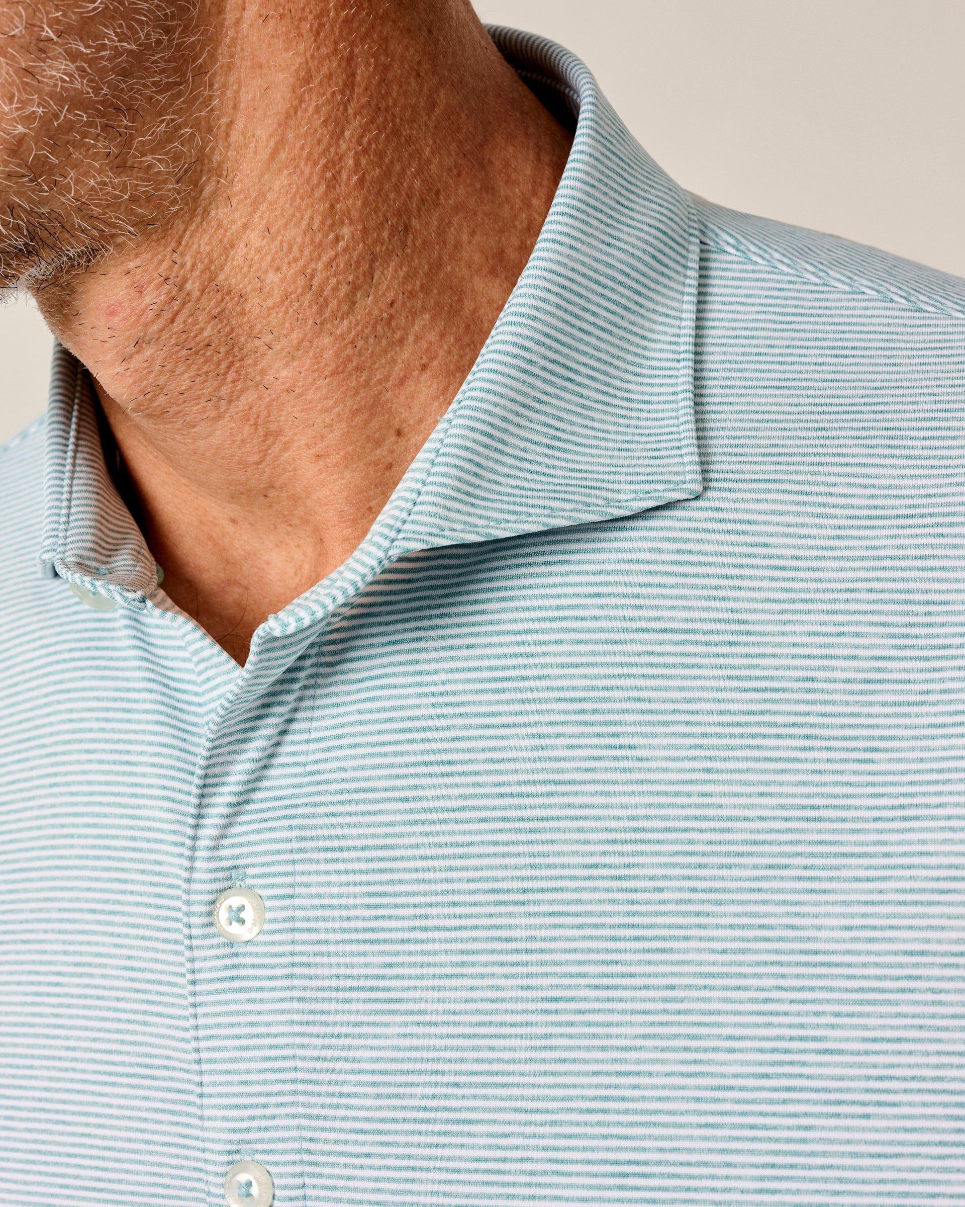 PerryGolf Performance Jersey Polo - Lyndonn Stripe Product Image