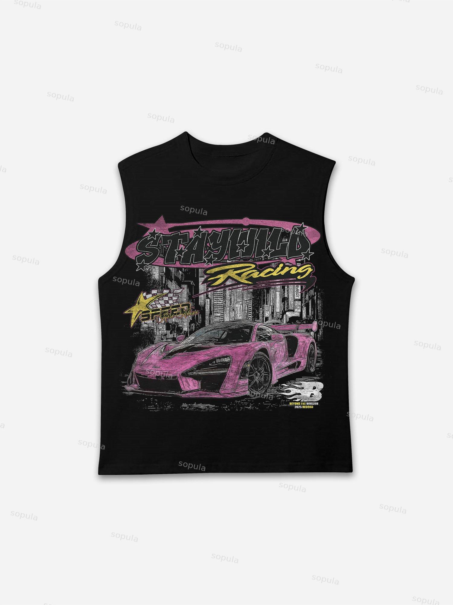 Y2k Fast Racing Make Vintage Part 2 Graphic Sleeveless Shirts Tank Top Product Image