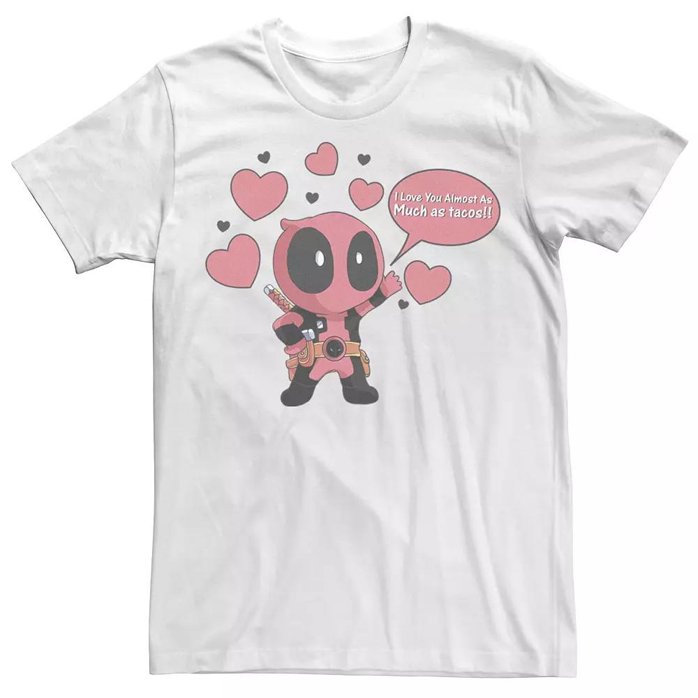 Men's Marvel Deadpool Chibi Taco Love Valentine's Tee,  Product Image