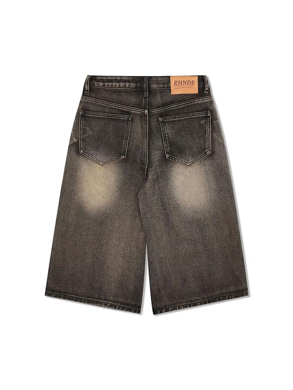 Men'S Vintage Washed Loose Straight Shorts Product Image