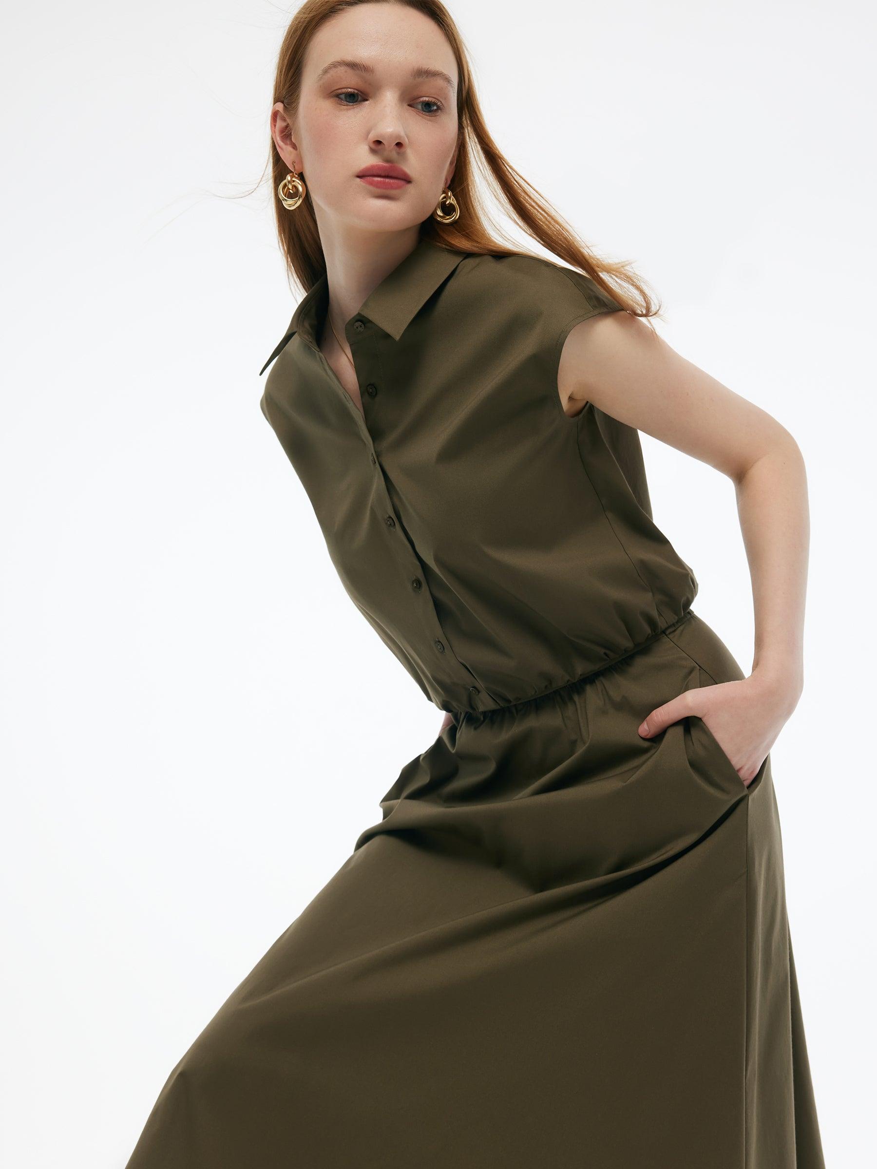 Cap Sleeve Elastic Hem Top And A-Line Skirt Two-Piece Set Product Image
