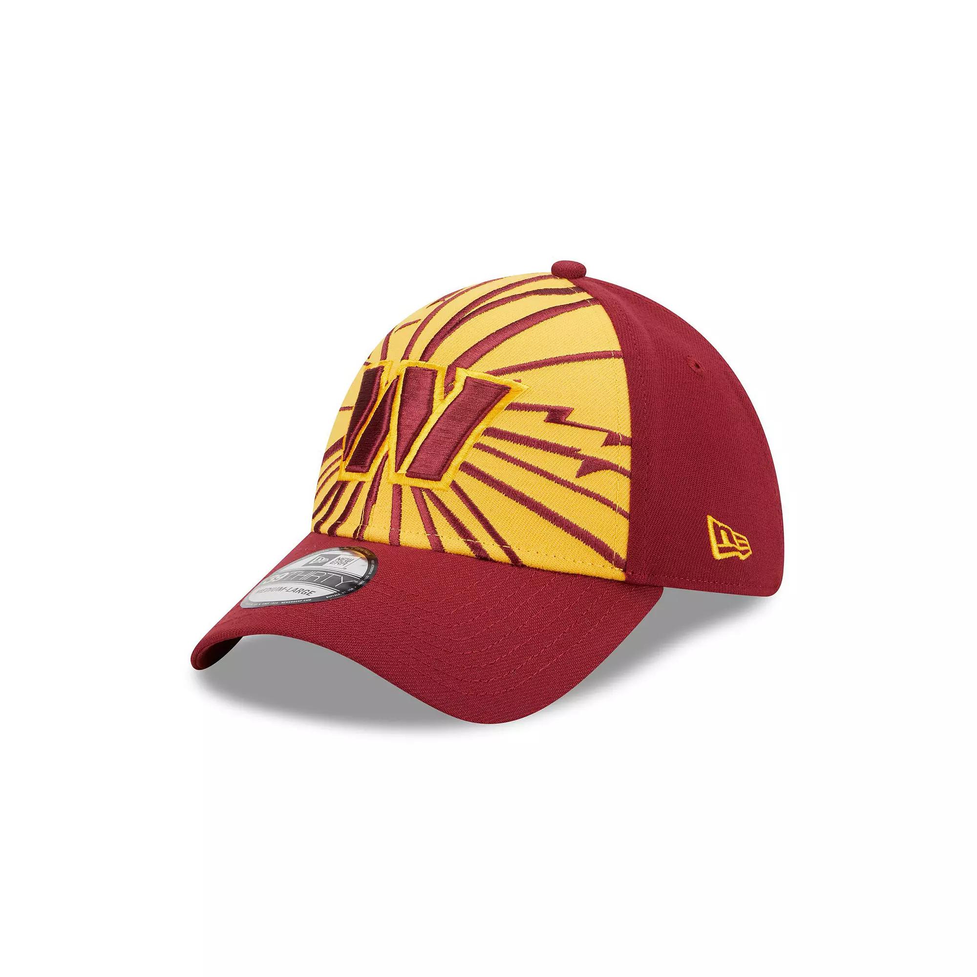 Men's New Era Gold/Burgundy Washington Commanders Shattered 39THIRTY Flex Hat, Size: Large/XL, Wft Gold Product Image