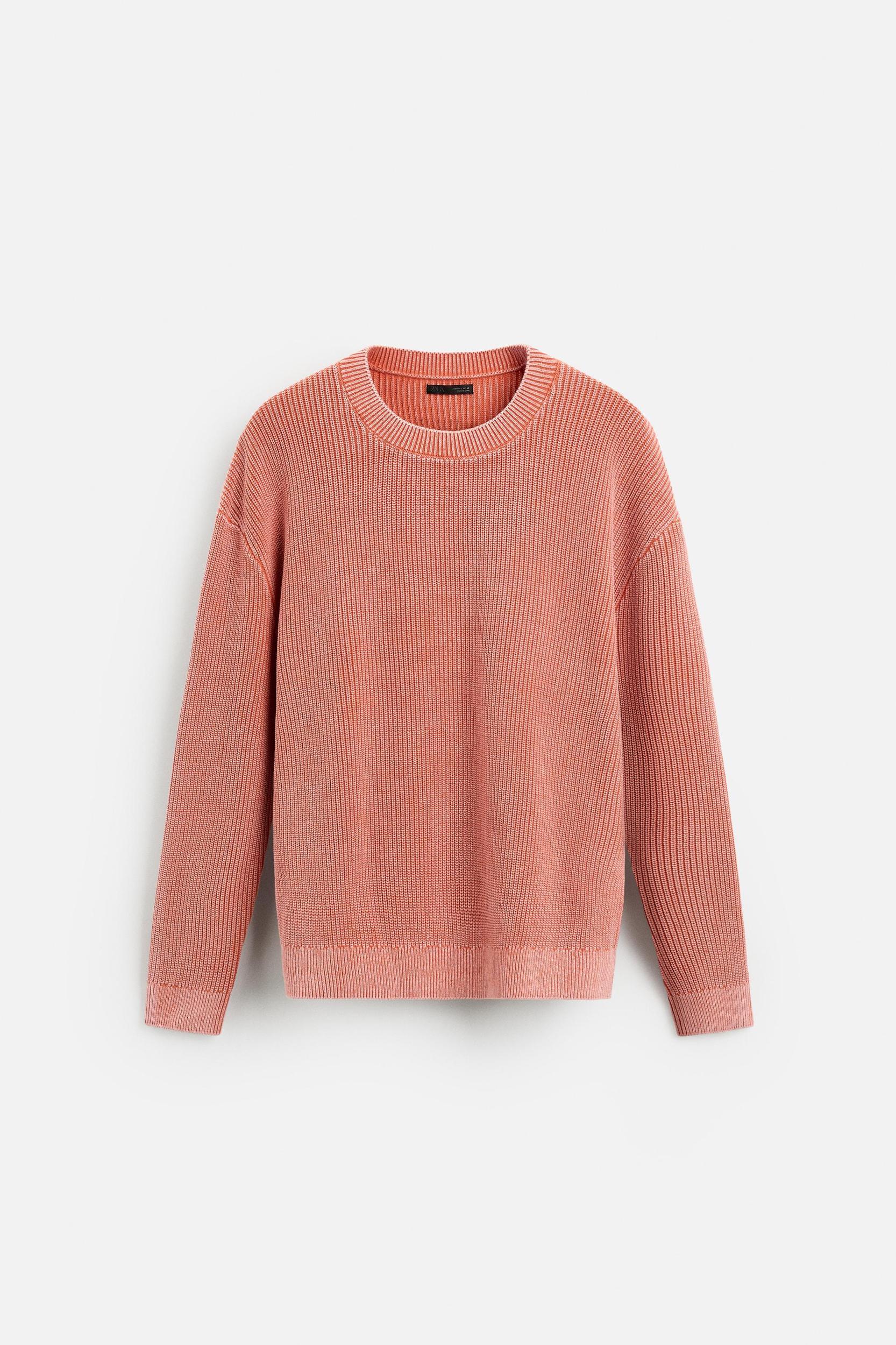 RIBBED WASHED SWEATER Product Image