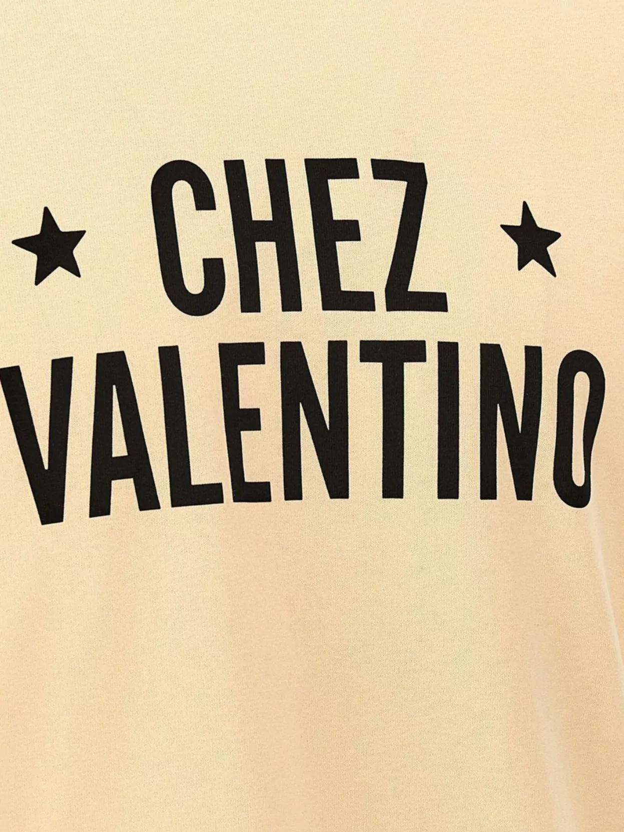 VALENTINO Chez Logo T-shirt In Neutral Product Image