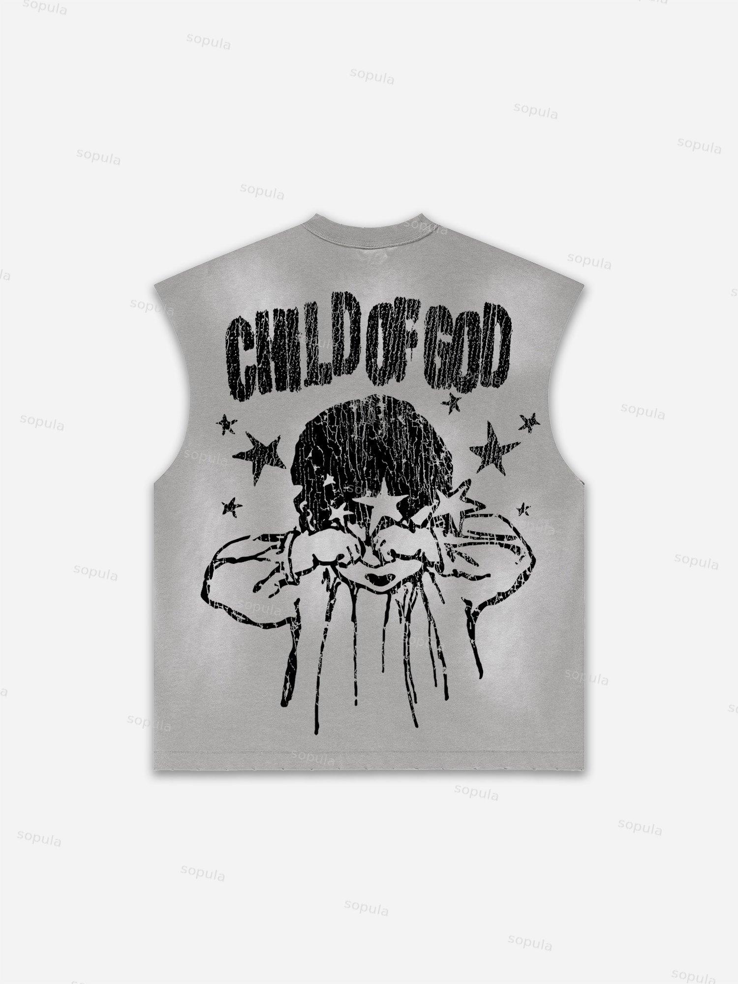 Western Eagle Graphic Men's Washed Tank Top Sleeveless Shirts Product Image