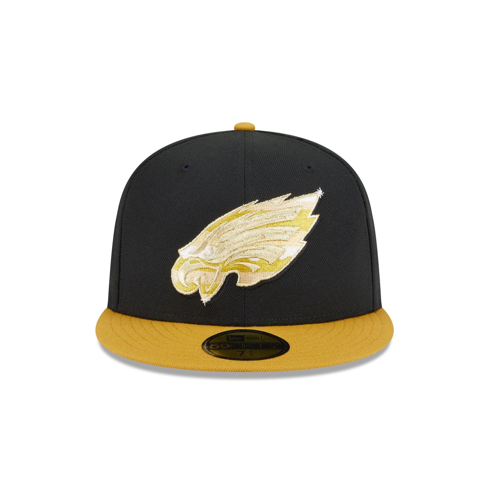 Philadelphia Eagles Metallic Gold Logo 59FIFTY Fitted Hat Male Product Image