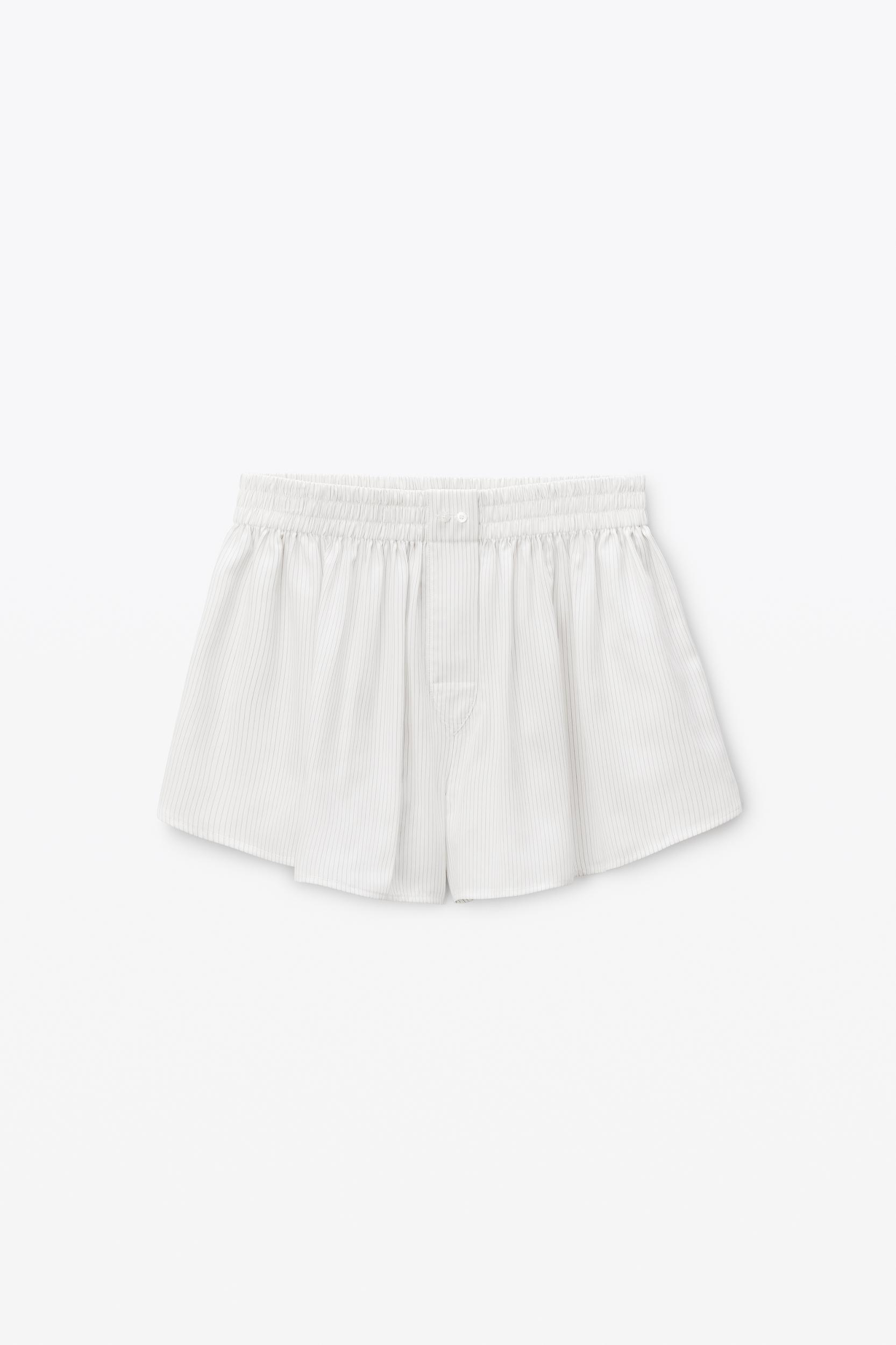 White Mid-rise Boxer Shorts Product Image