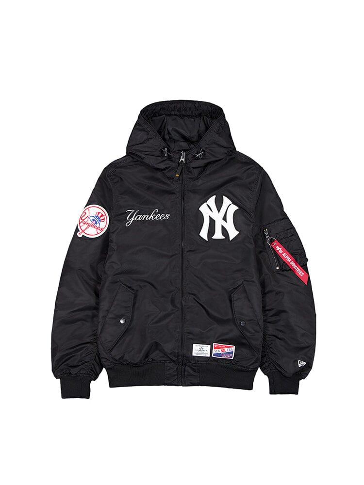 NEW YORK YANKEES X ALPHA X NEW ERA L-2B BOMBER JACKET (BLACK) Product Image