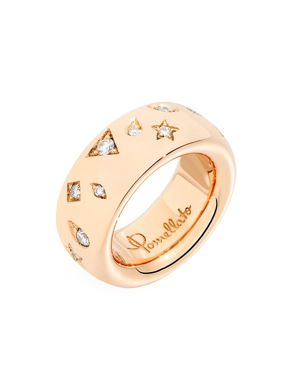 Womens Iconica 18K Rose Gold & Diamond Ring Product Image