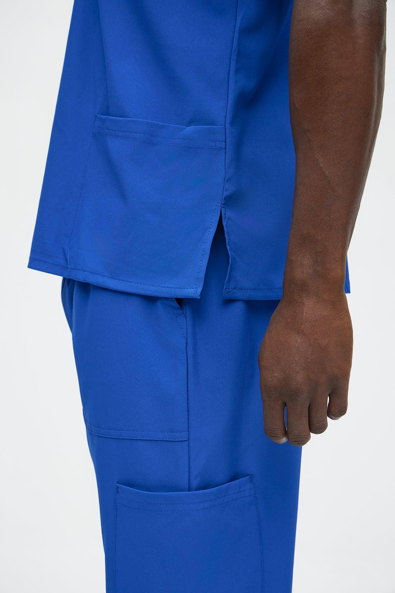 Mens Essential 4 Way Stretch Scrub Uniform Pant Set - Royal Product Image