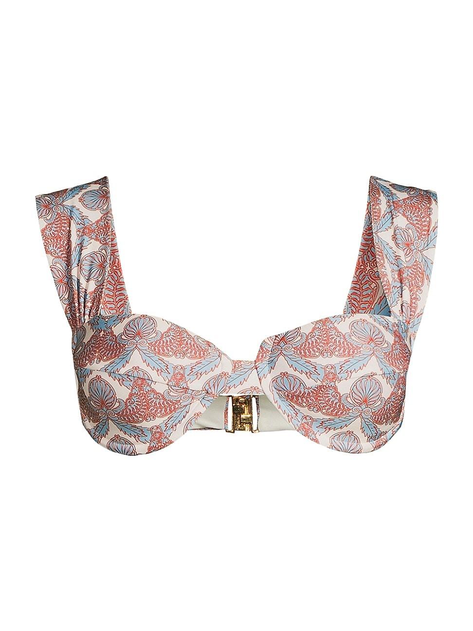 Womens Sabina Printed Bikini Top Product Image