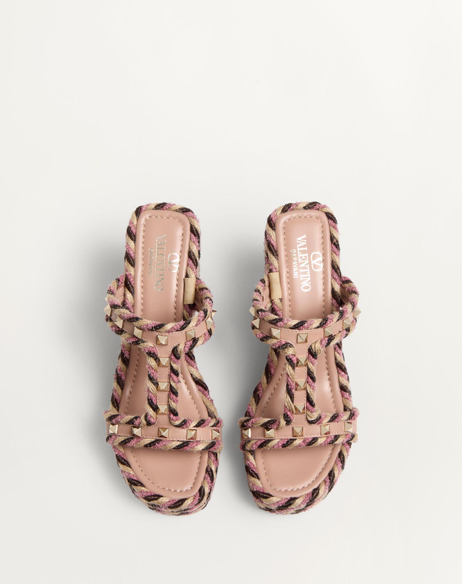 Rockstud Wedge In Calfskin 90Mm Product Image