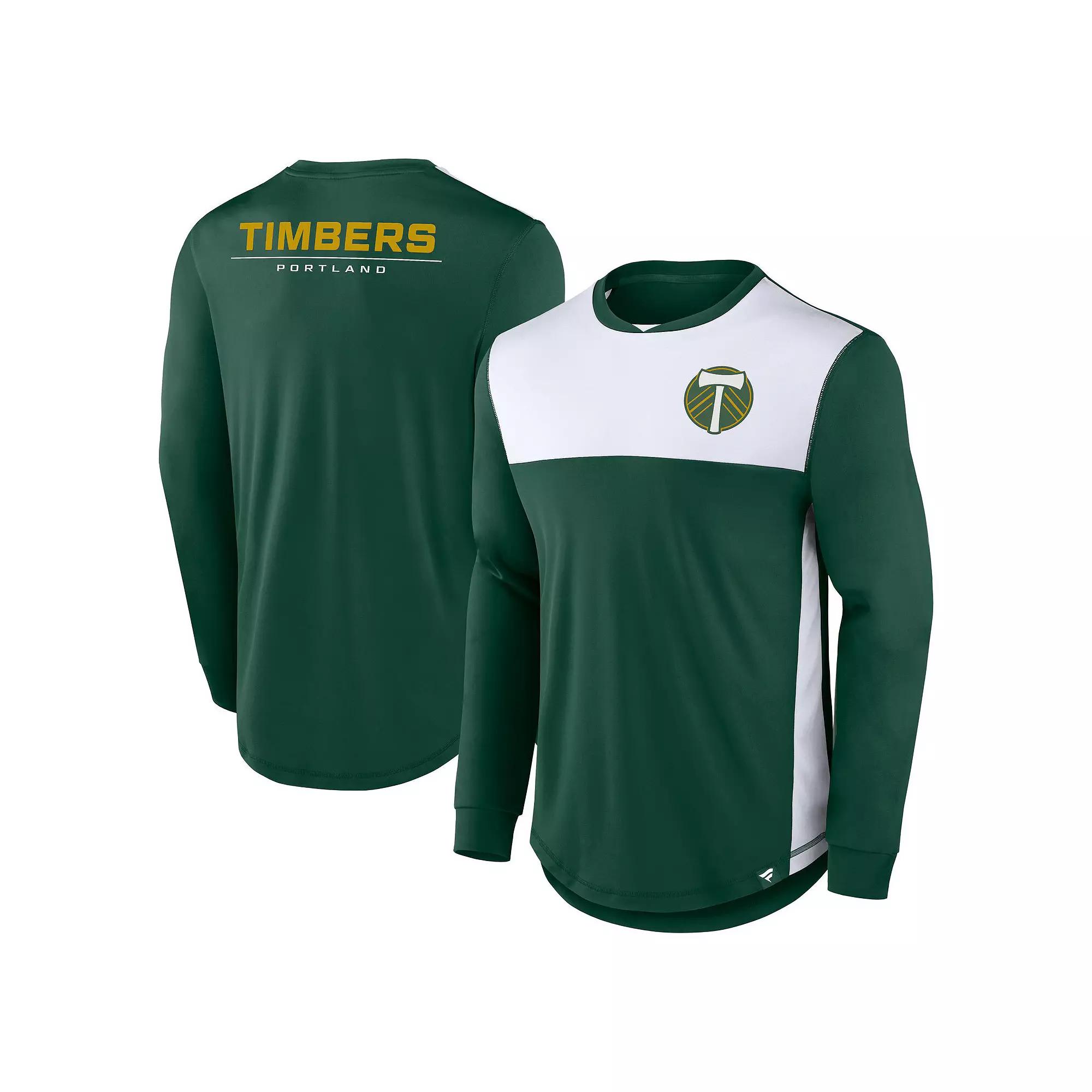 Men's Fanatics Green Portland Timbers Mid Goal Long Sleeve T-Shirt,  Product Image
