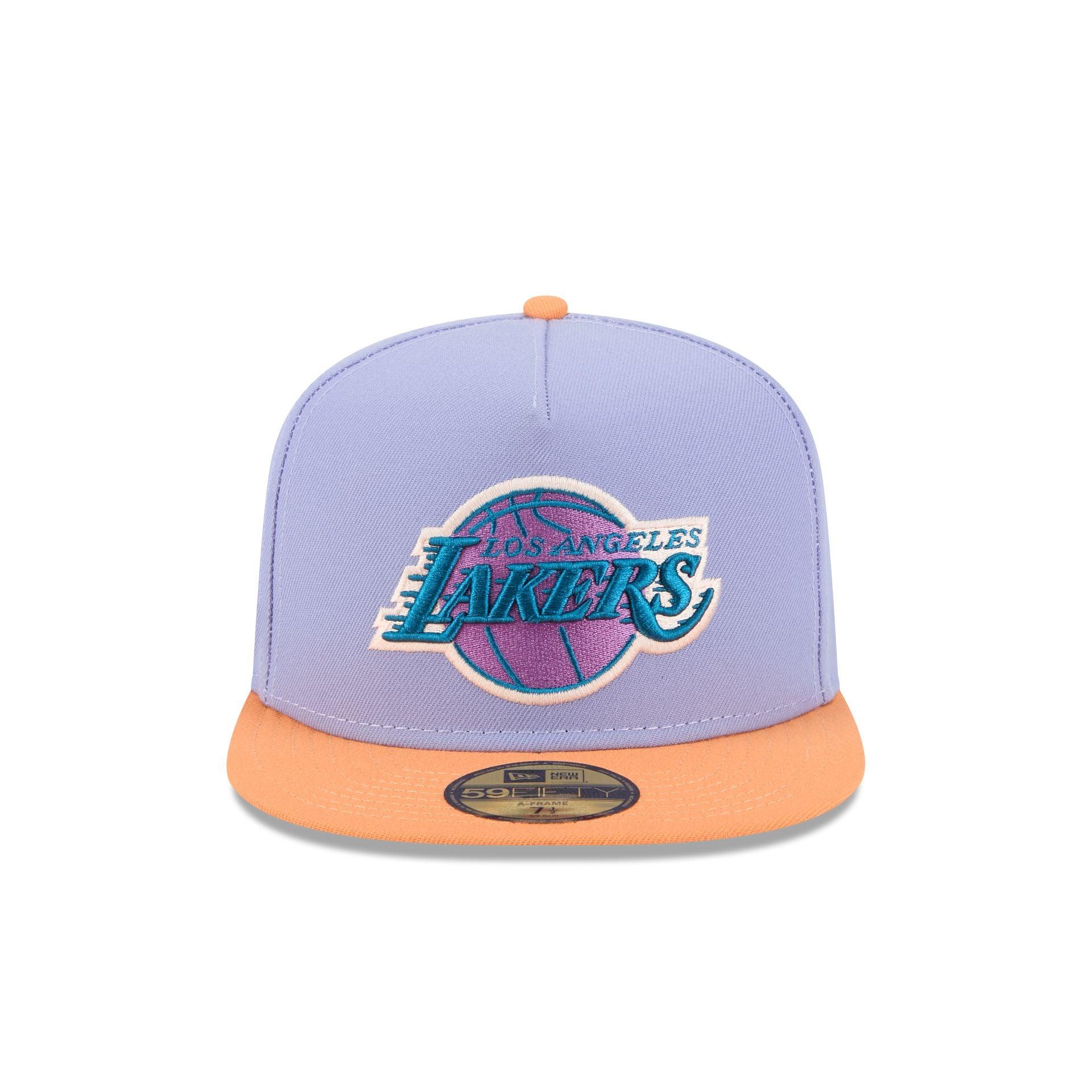 Los Angeles Lakers Lavender 59FIFTY A-Frame Fitted Hat Male Product Image