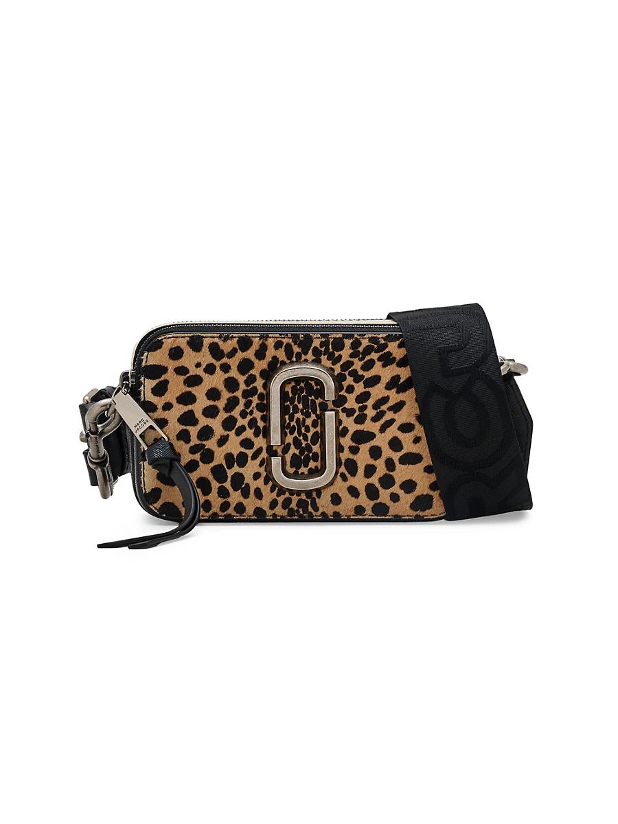 Womens The Cheetah Calf Hair Snapshot Crossbody Bag Product Image