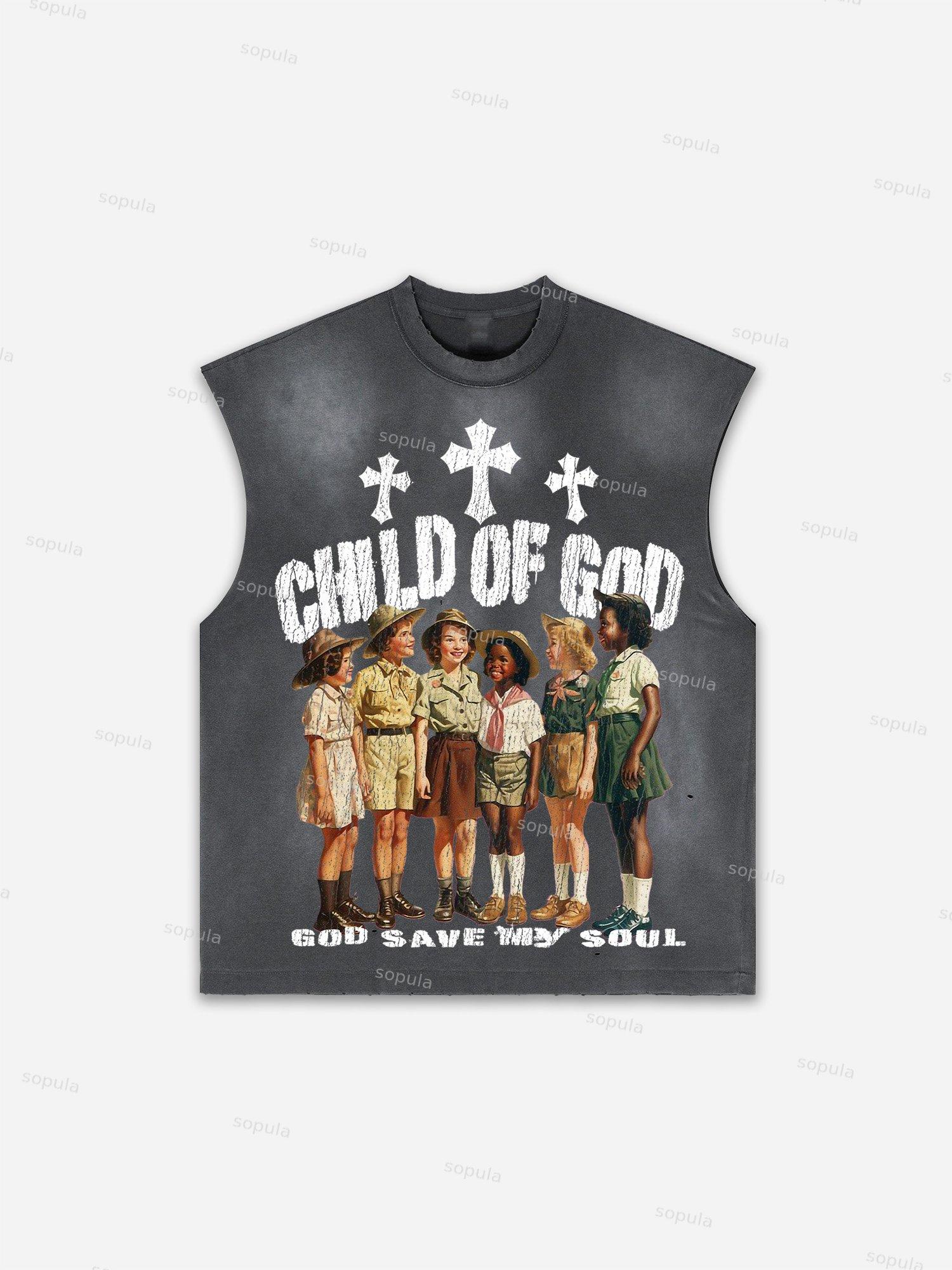 Basketball Dreams Boys Print Distressed Tank Top Product Image