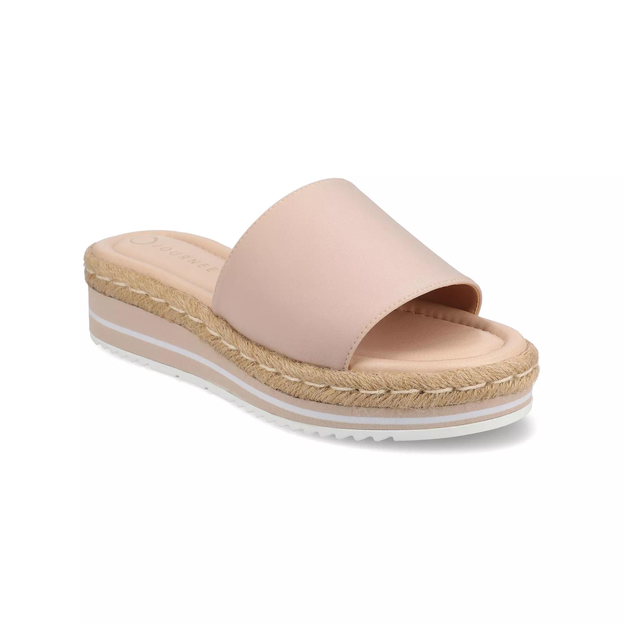 Journee Rosey Women's Espadrille Slide Sandals,  Product Image