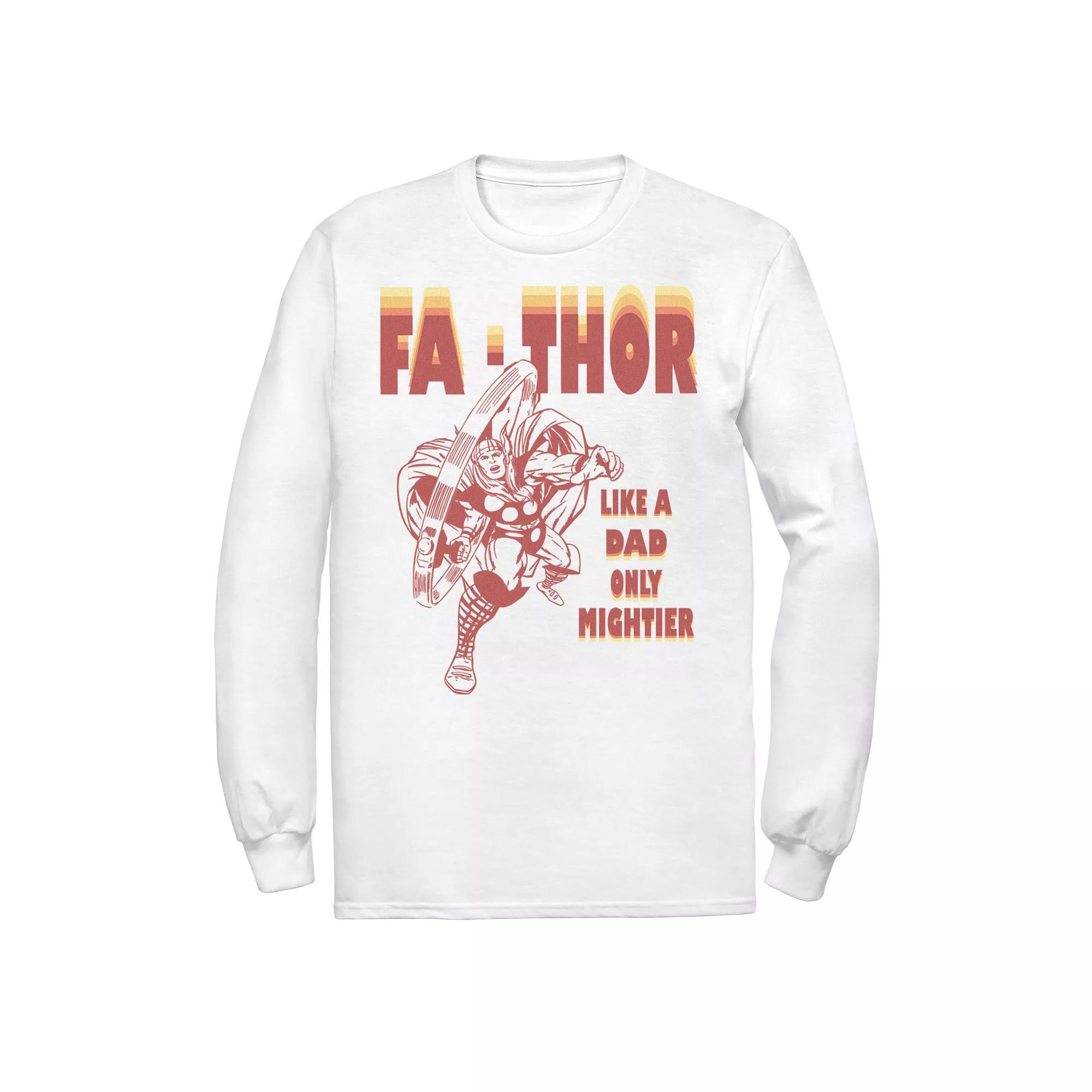 Men's Marvel Fa-Thor Like A Dad Only Mightier Retro Father's Day Tee,  Product Image