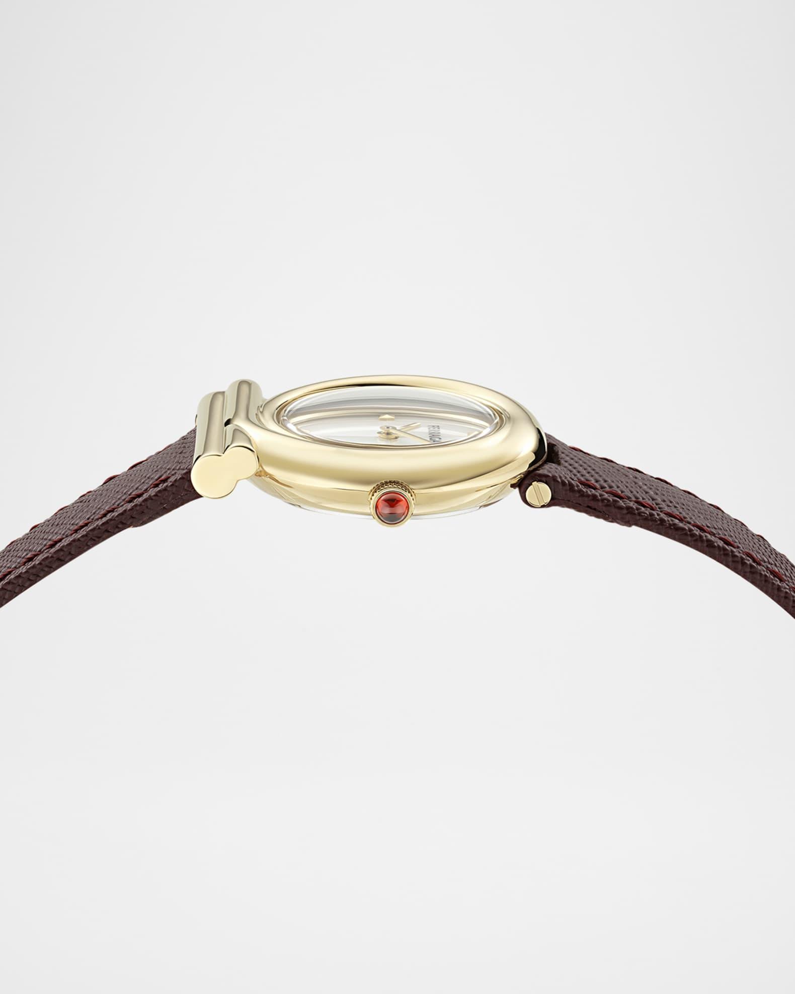 Gancini Twisted 28MM IP Yellow Gold Mother of Pearl Watch Product Image