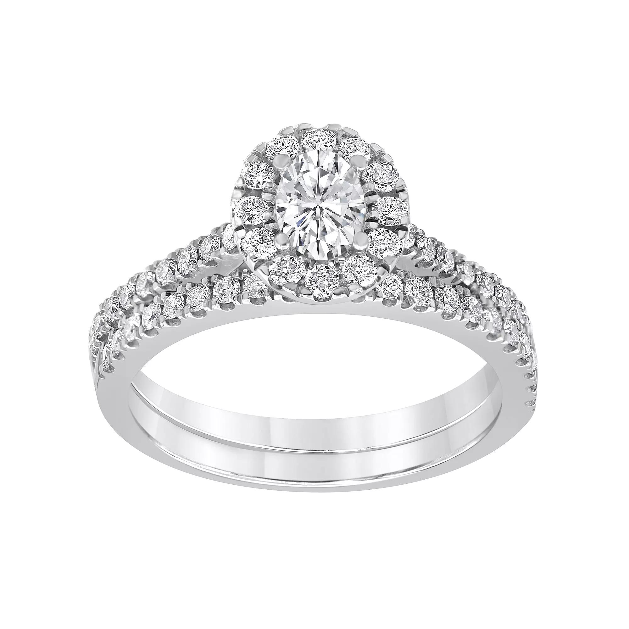 Evolv 14k White Gold 1 Carat T.W. IGI Certified Lab-Grown Diamond Engagement Ring Set, Women's, Size: 7 Product Image